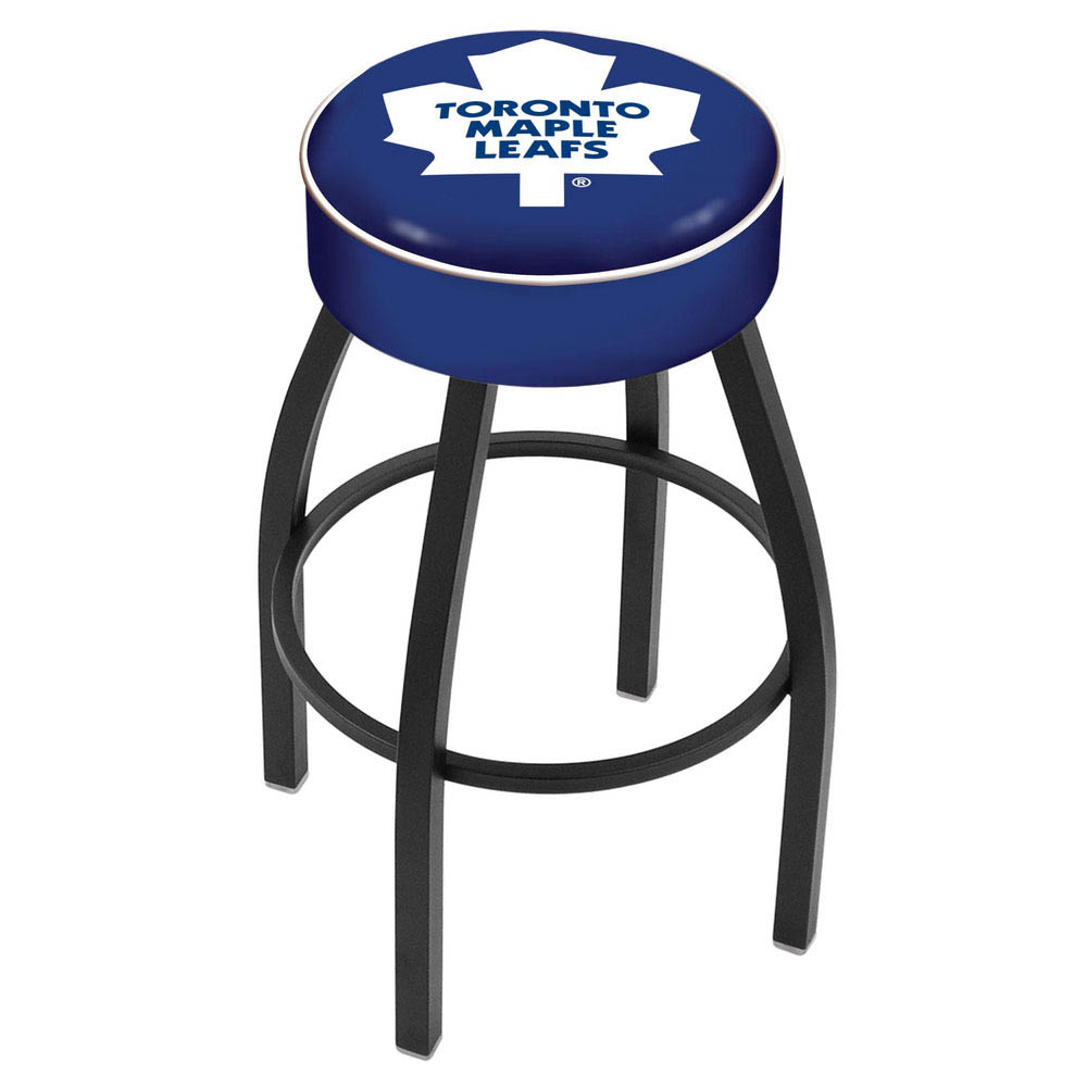 30 Inch Toronto Maple Leafs Logo Swivel Counter Stool W/ Black Base