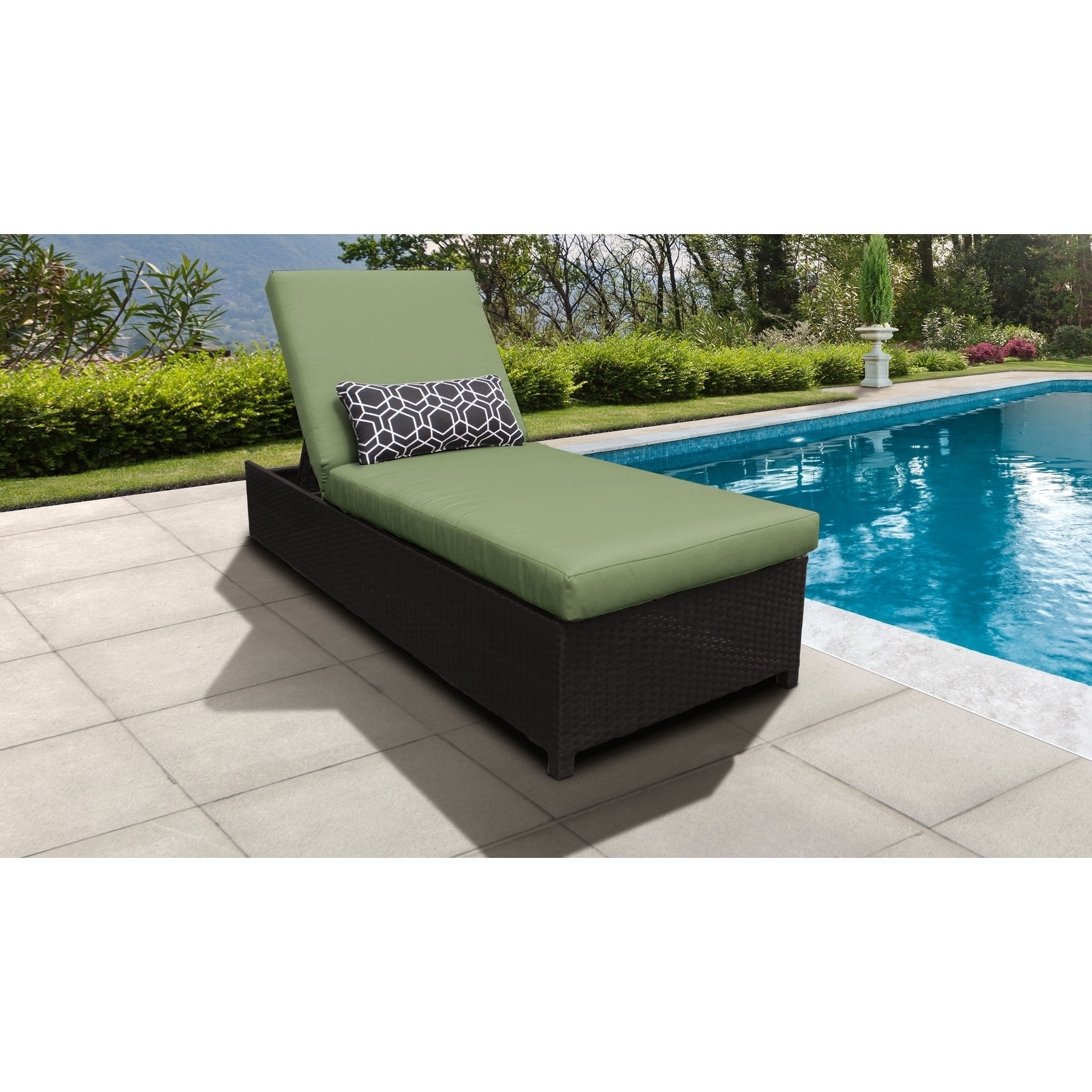Belle Wheeled Chaise Outdoor Wicker Patio Furniture