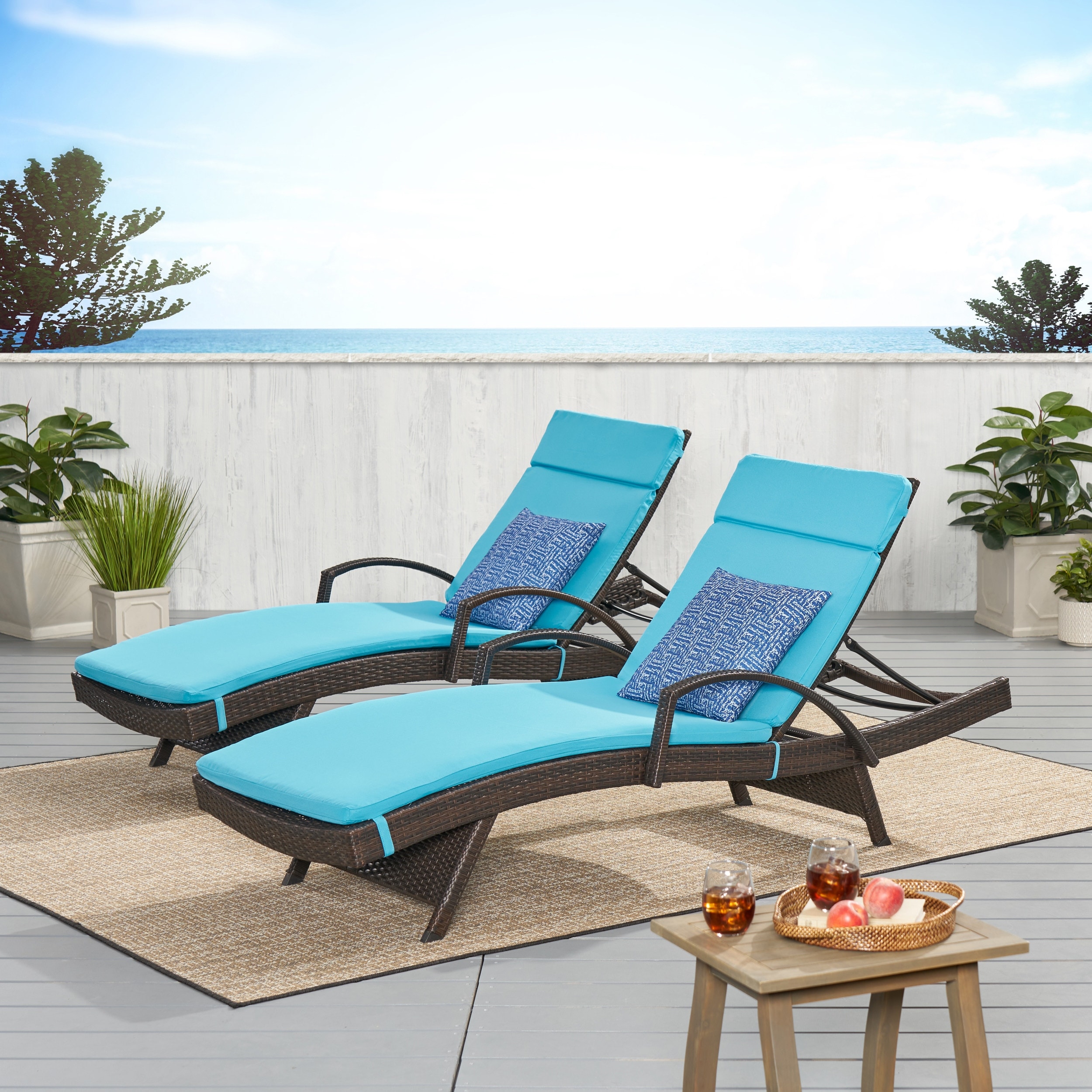 Vilano Outdoor Cushioned Lounge Chair (set Of 2) By Havenside Home