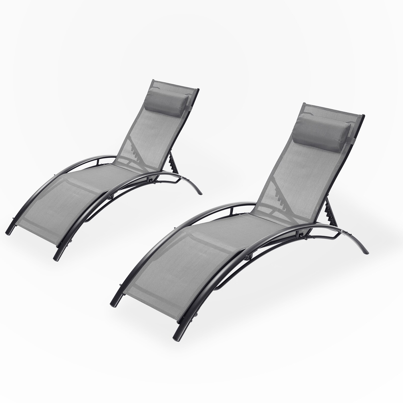 2pcs Outdoor Lounge Chair Set