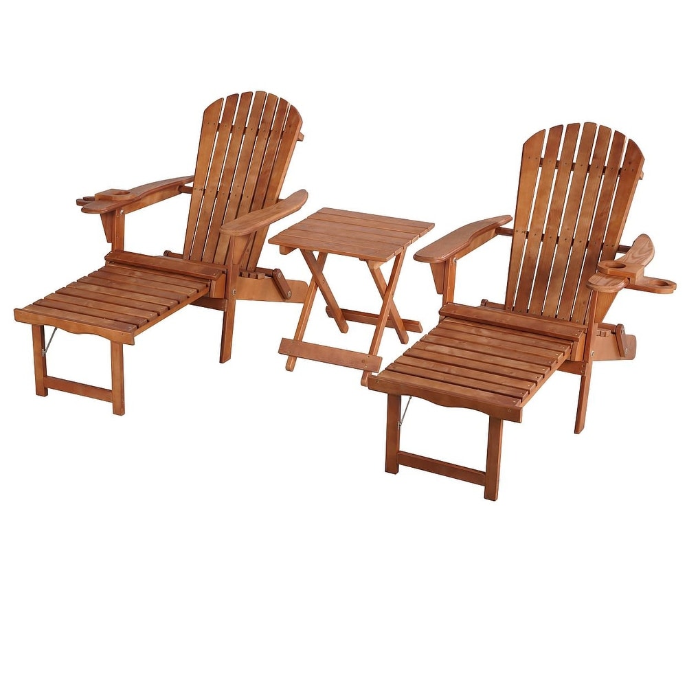 Adirondack Chaise Lounge Foldable Chair And End Table