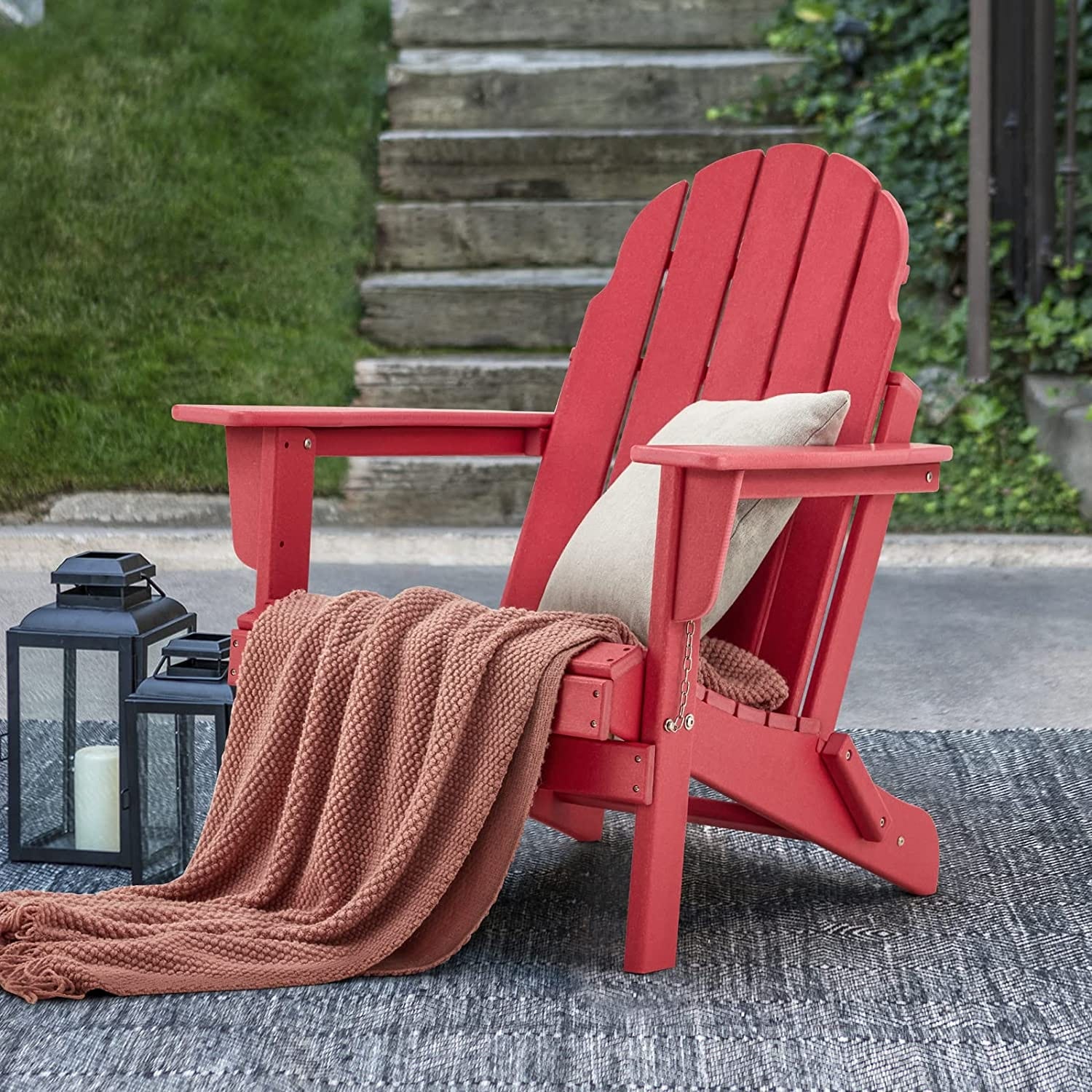 Erommy Hdpe Folding Adirondack Chair