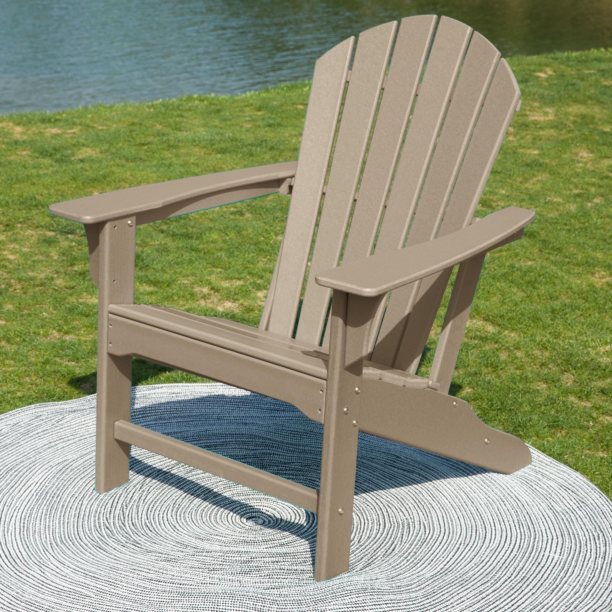 Outdoor Recycled Plastic Adirondack Chair-brown