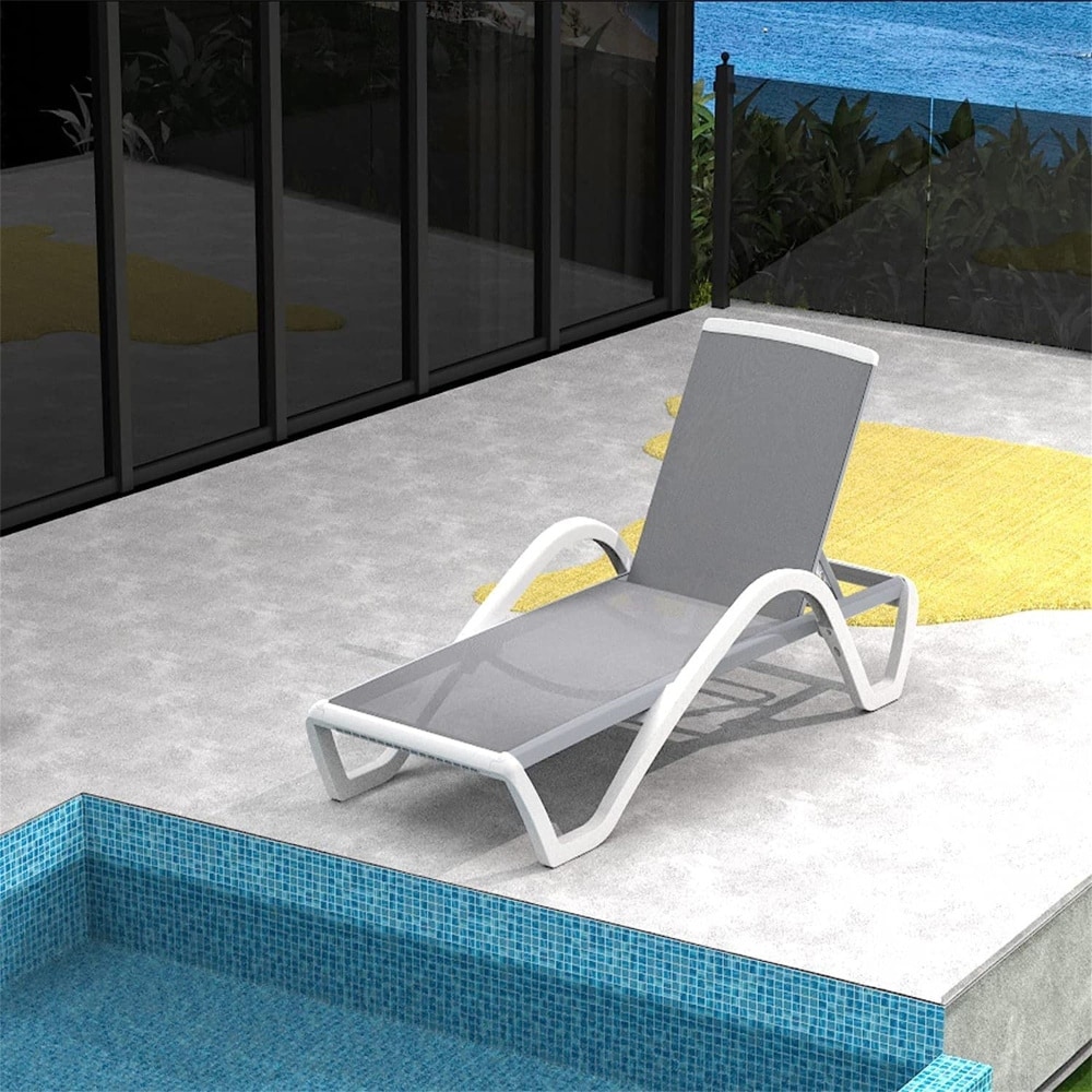 Adjustable Patio Aluminum Chaise Lounge Lounge Chairs With Arm