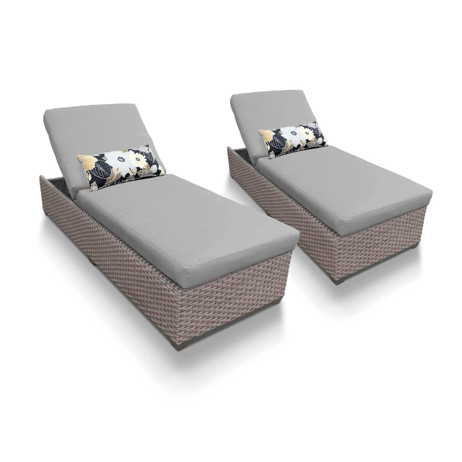 Florence Chaise Set Of 2 Outdoor Wicker Patio Furniture