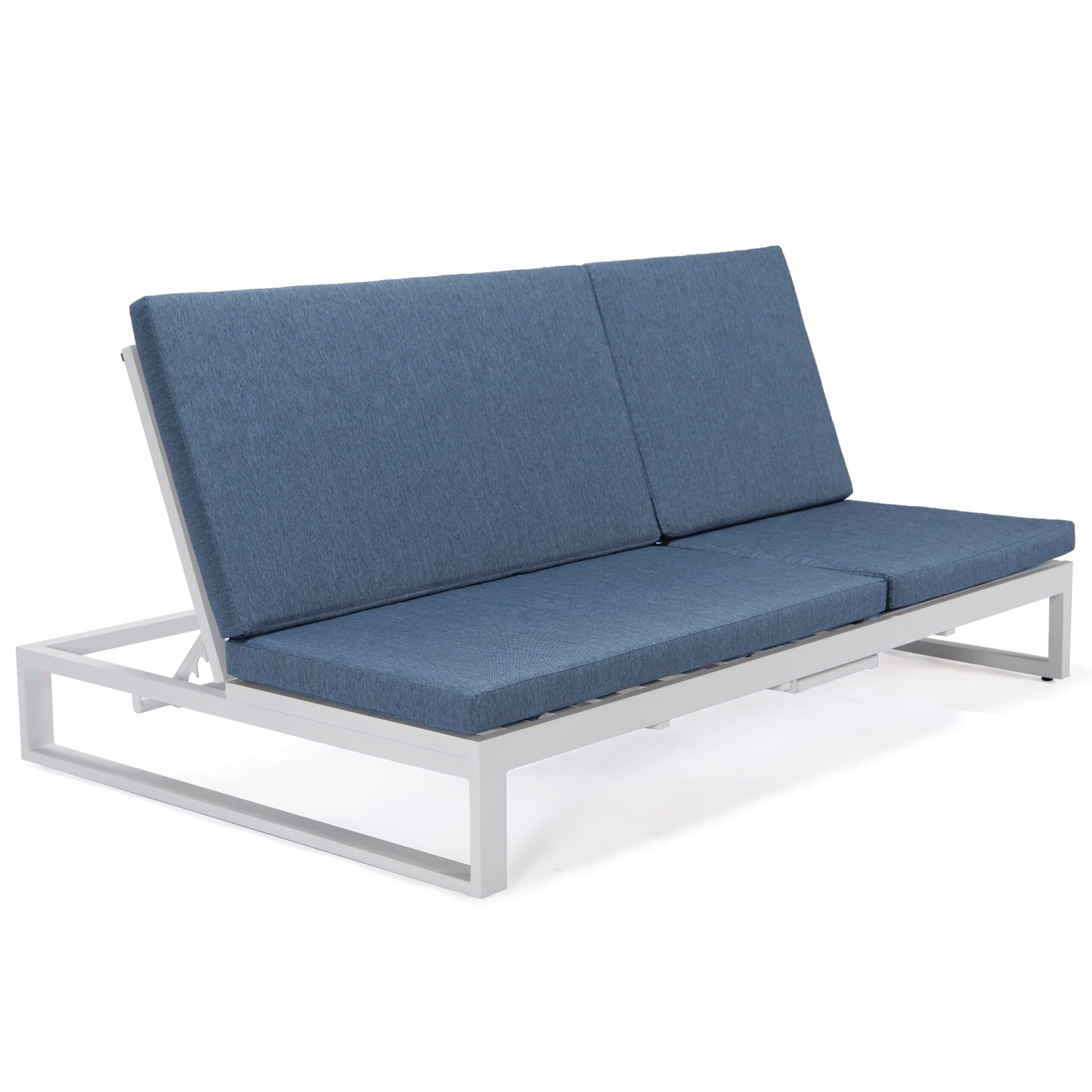 Leisuremod Chelsea Patio 2 In 1 Convertible Sofa Double Chaise Lounge