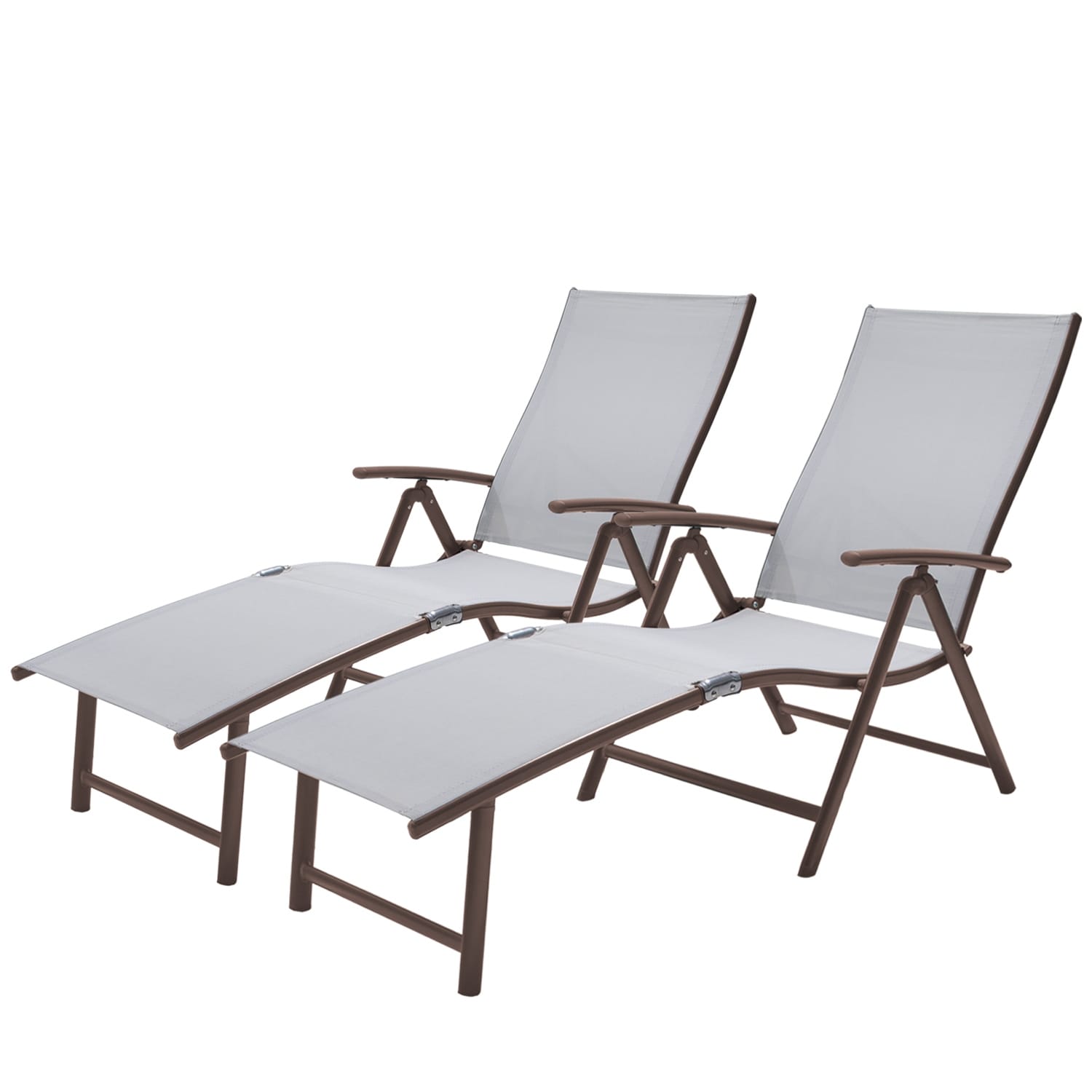 Vredhom Outdoor Portable Folding Chaise Lounge Chair (set Of 2) - 70 L X 20 W X 14 H