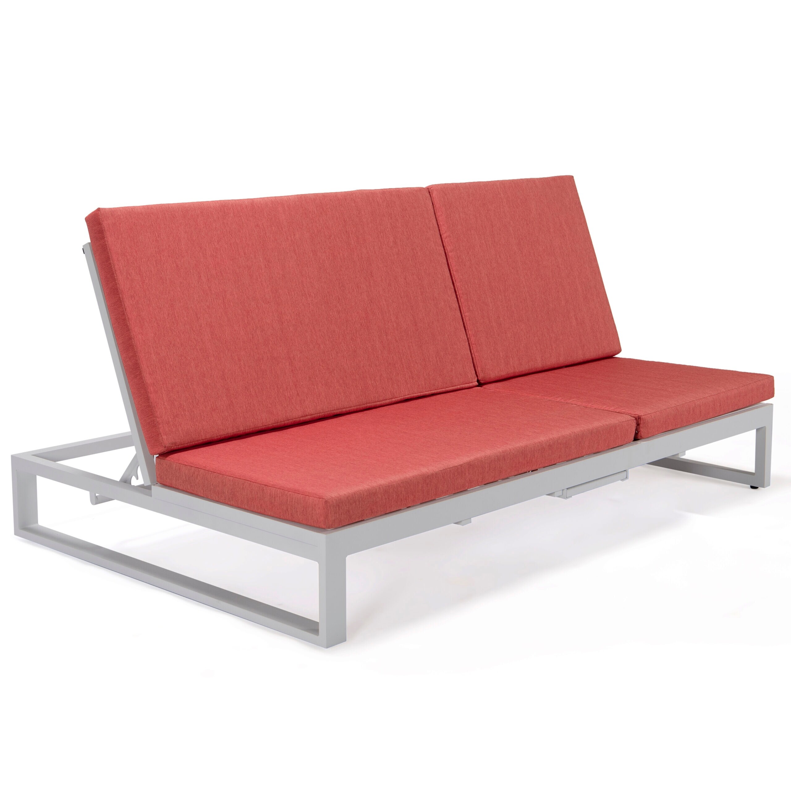 Leisuremod Chelsea Patio 2 In 1 Convertible Sofa Double Chaise Lounge