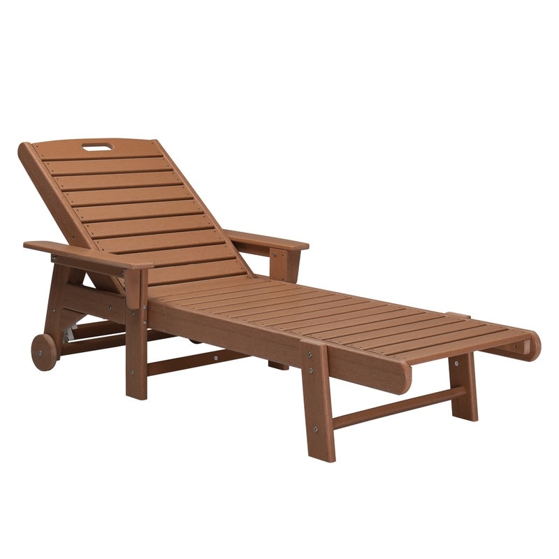 Outdoor High-density Polyethylene Reclining Chaise Lounge