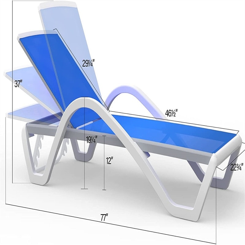 Patio Chaise Lounge With Arm(1 Lounge Chair)
