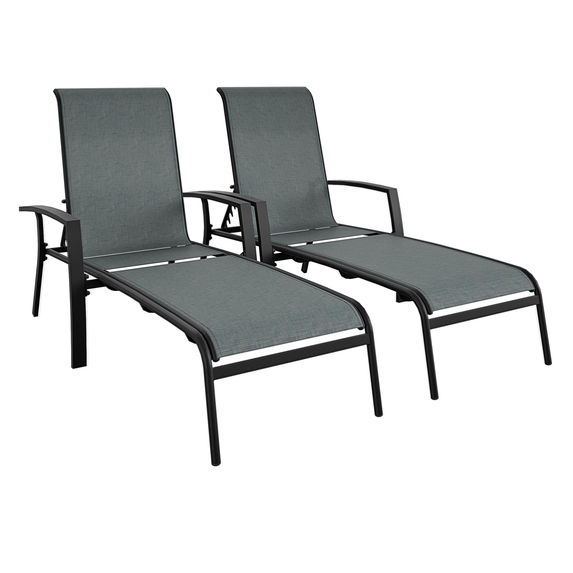 Cosco Outdoor Aluminum Chaise Lounge Chair (set Of 2) - N/a