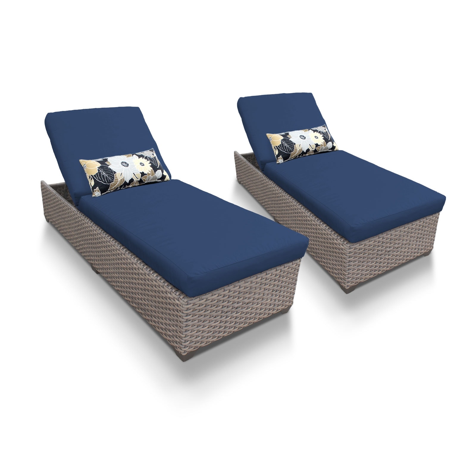 Florence Chaise Set Of 2 Outdoor Wicker Patio Furniture