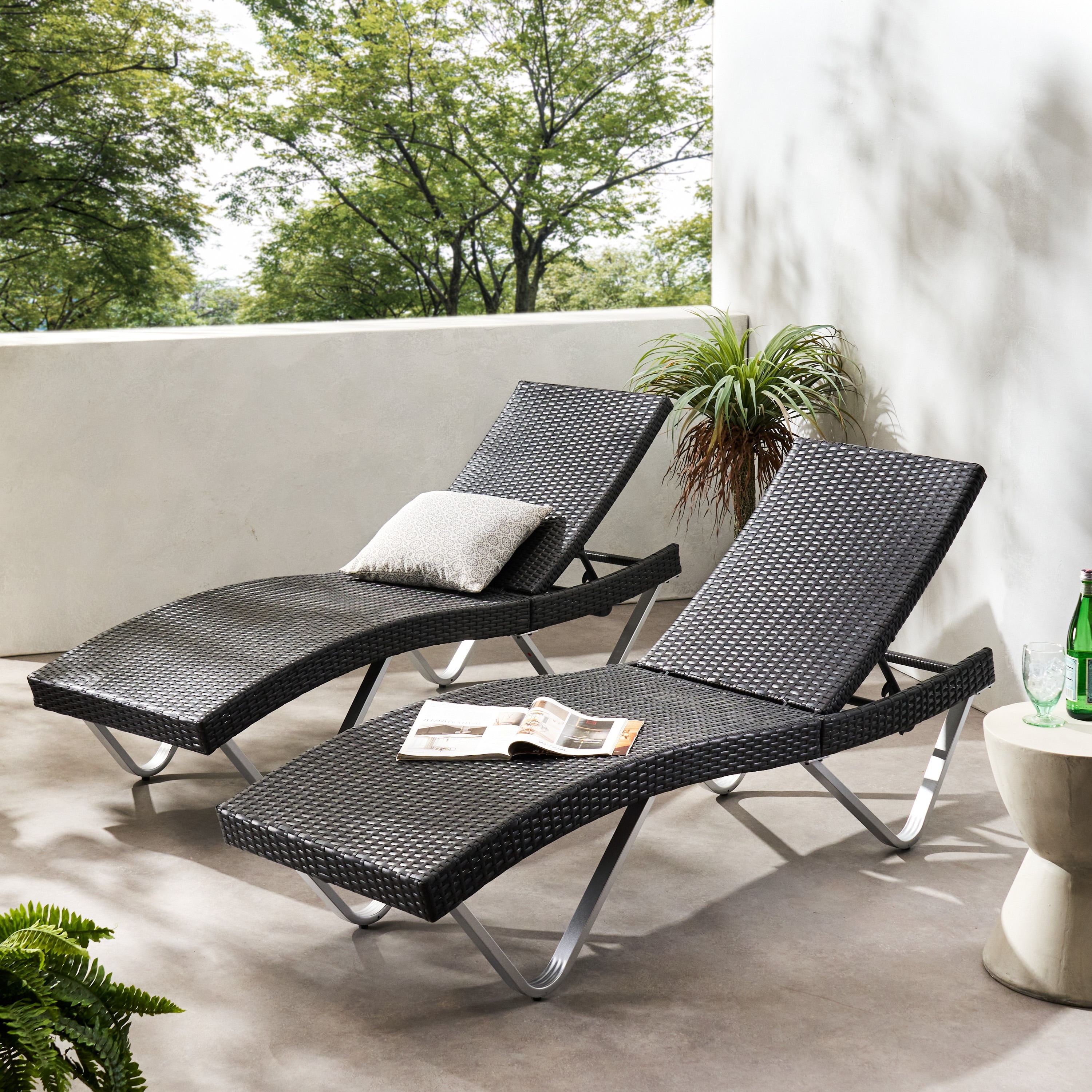 San Marco Outdoor Wicker Chaise Lounge (set Of 2) By Christopher Knight Home