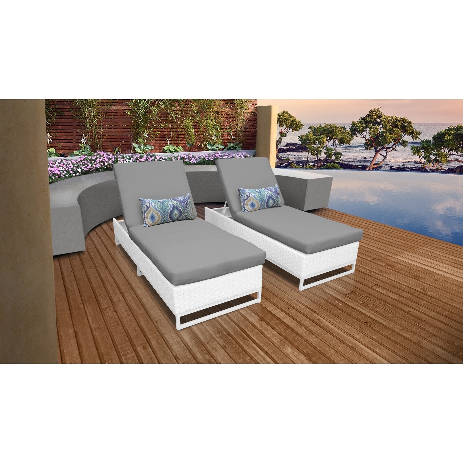 Miami Chaise Set Of 2 Outdoor Wicker Patio Furniture