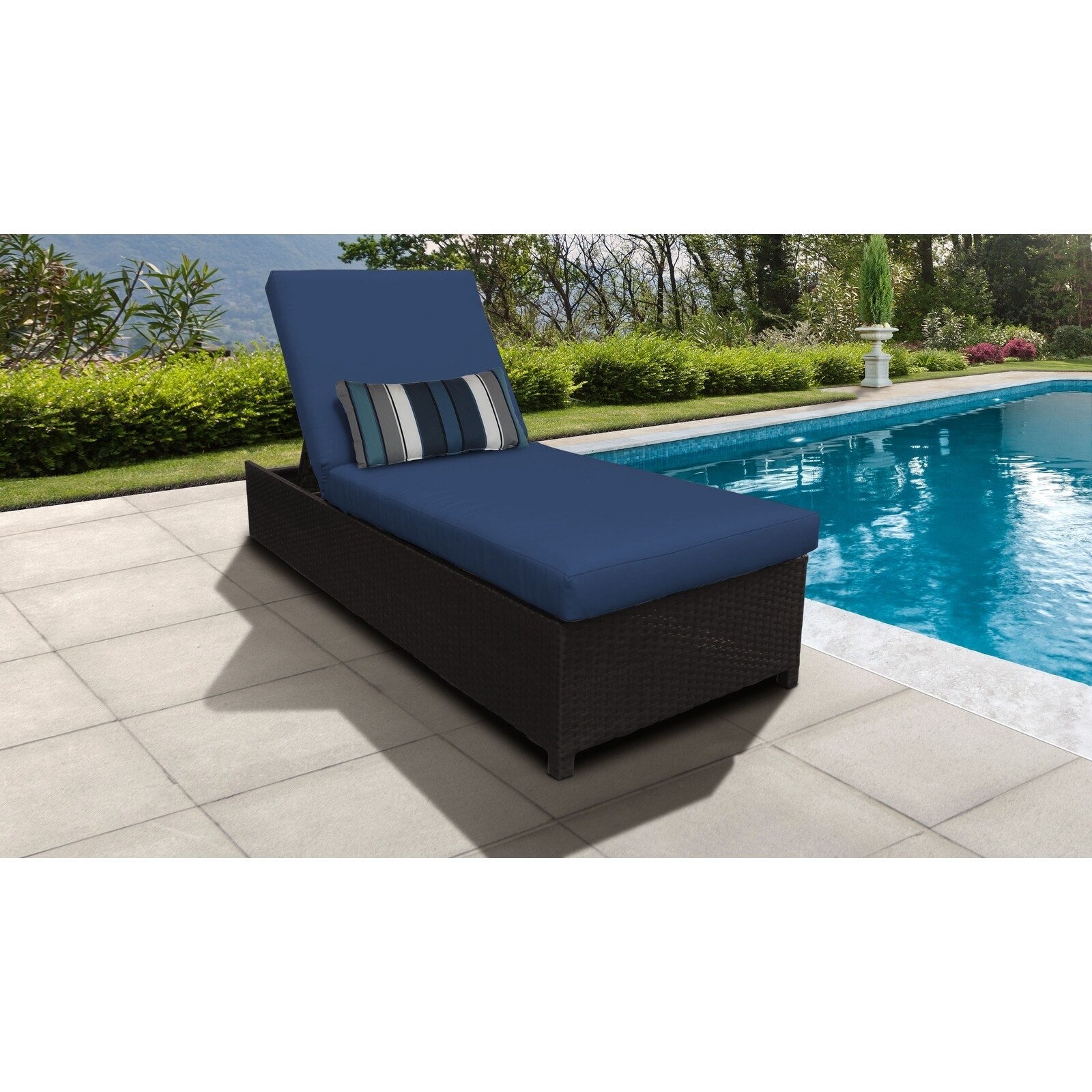 Belle Wheeled Chaise Outdoor Wicker Patio Furniture