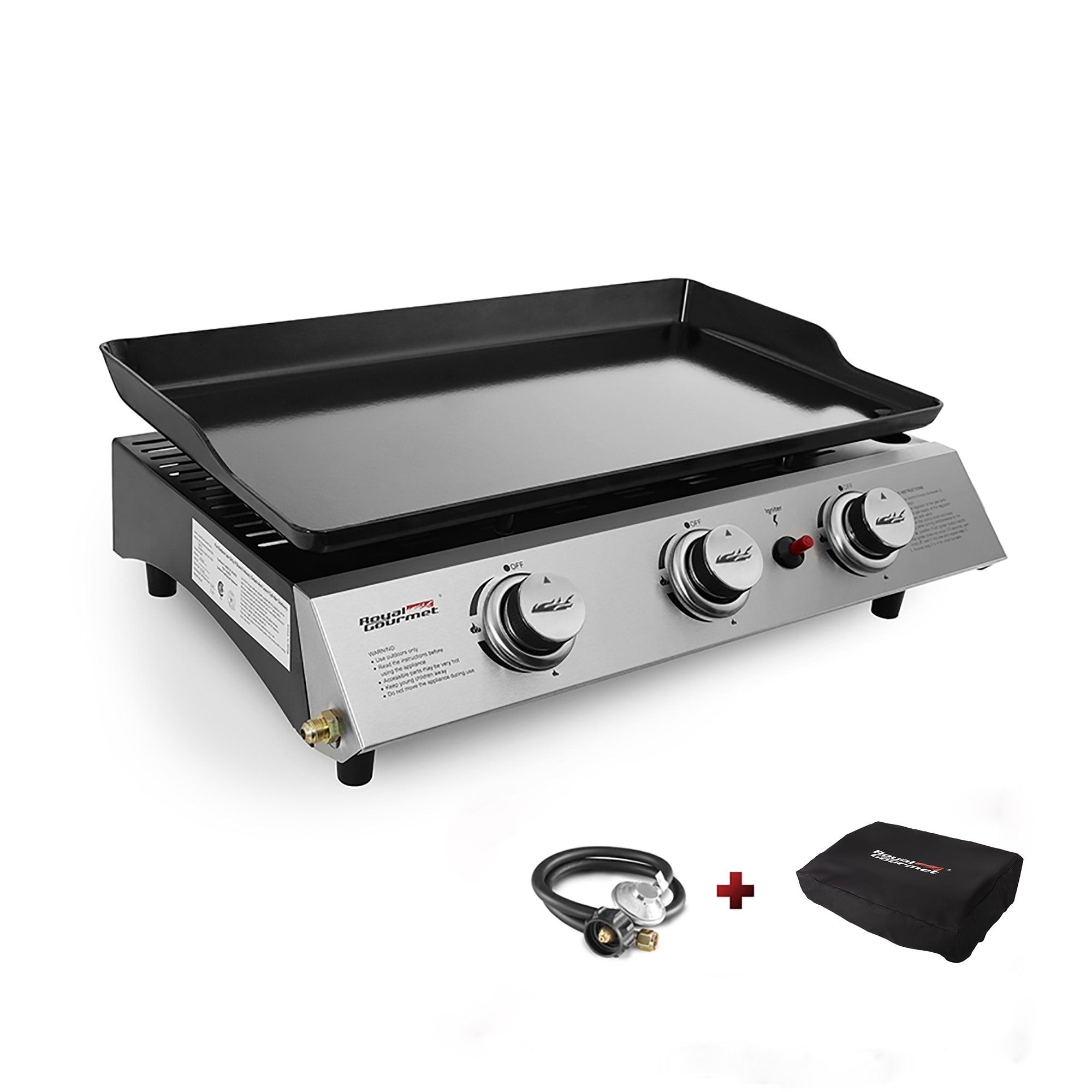 Royal Gourmet 3-burner 26 400-btu Portable Gas Grill Griddle  Outdoor Camping  Tailgating