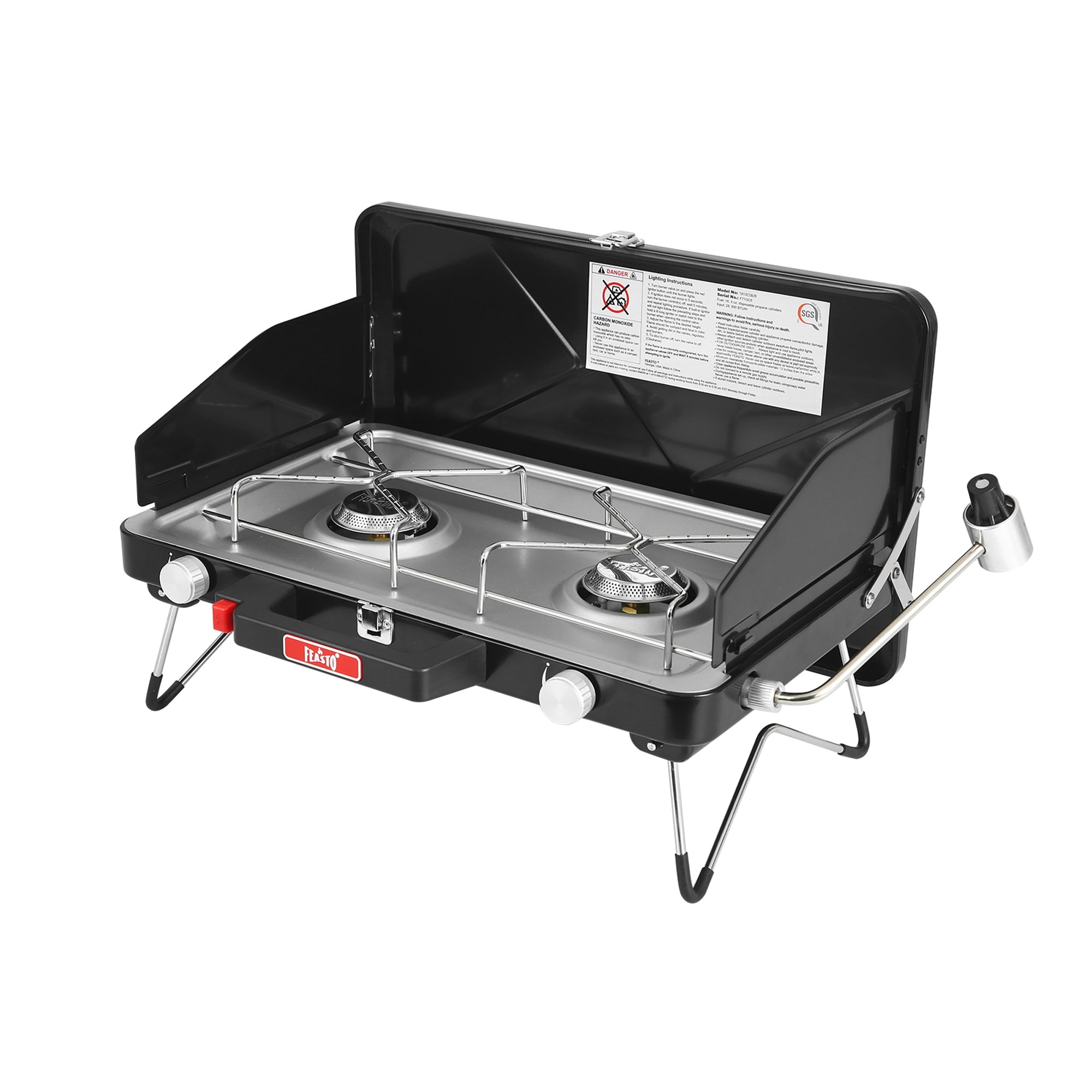 Feasto Propane Portable Camping Stoves With 28000 Btu - N/a