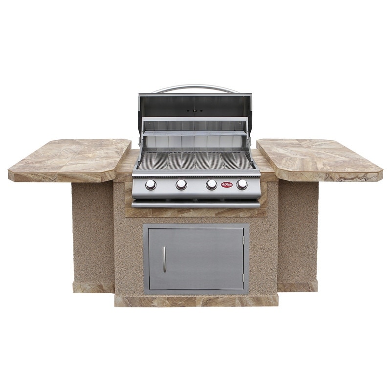 4-burner Propane Grill Island With 27 In . Access Door In Stainless Steel