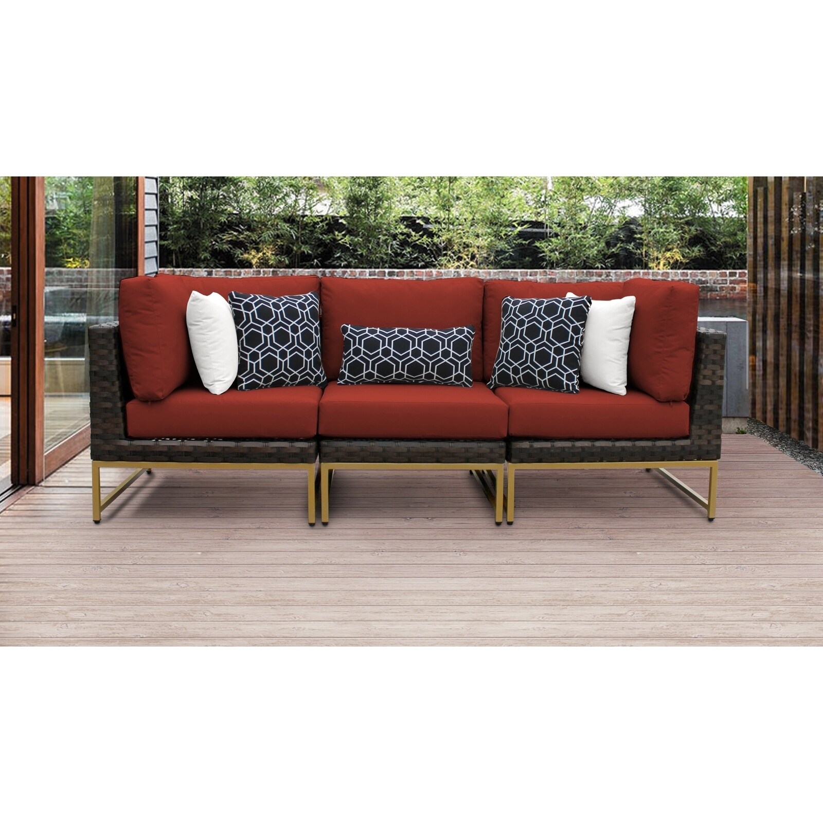 Amalfi 3 Piece Outdoor Wicker Patio Furniture Set 03c