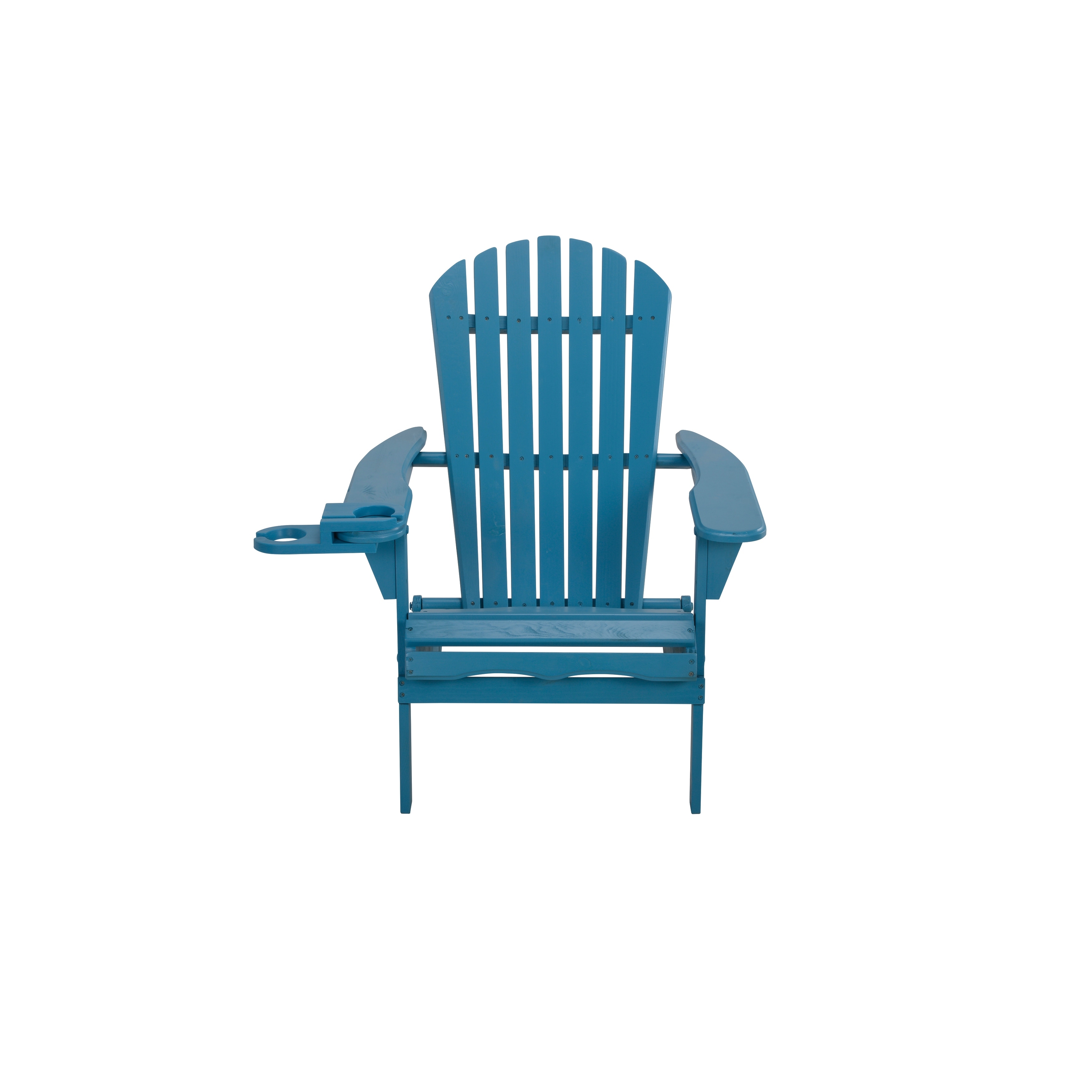 Foldable Adirondack Chair With Cup Holder  Sky Blue
