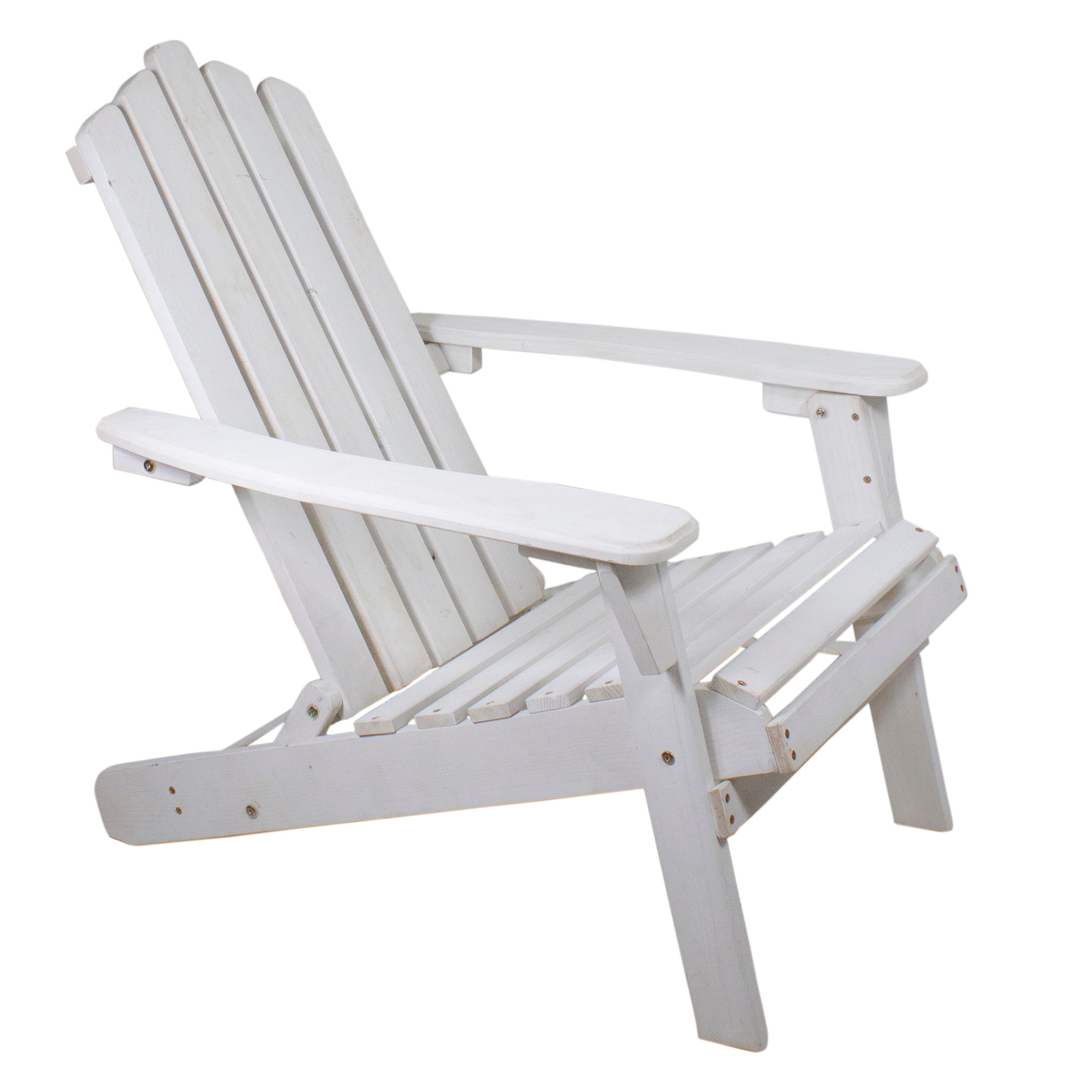 36 White Classic Folding Wooden Adirondack Chair