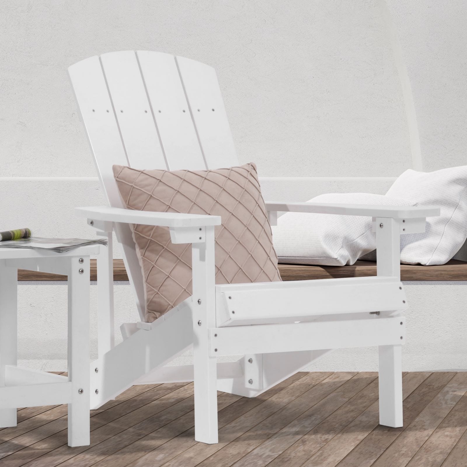 Bonosuki Outdoor Hips Weather-resistant Plastic Adirondack Chairs