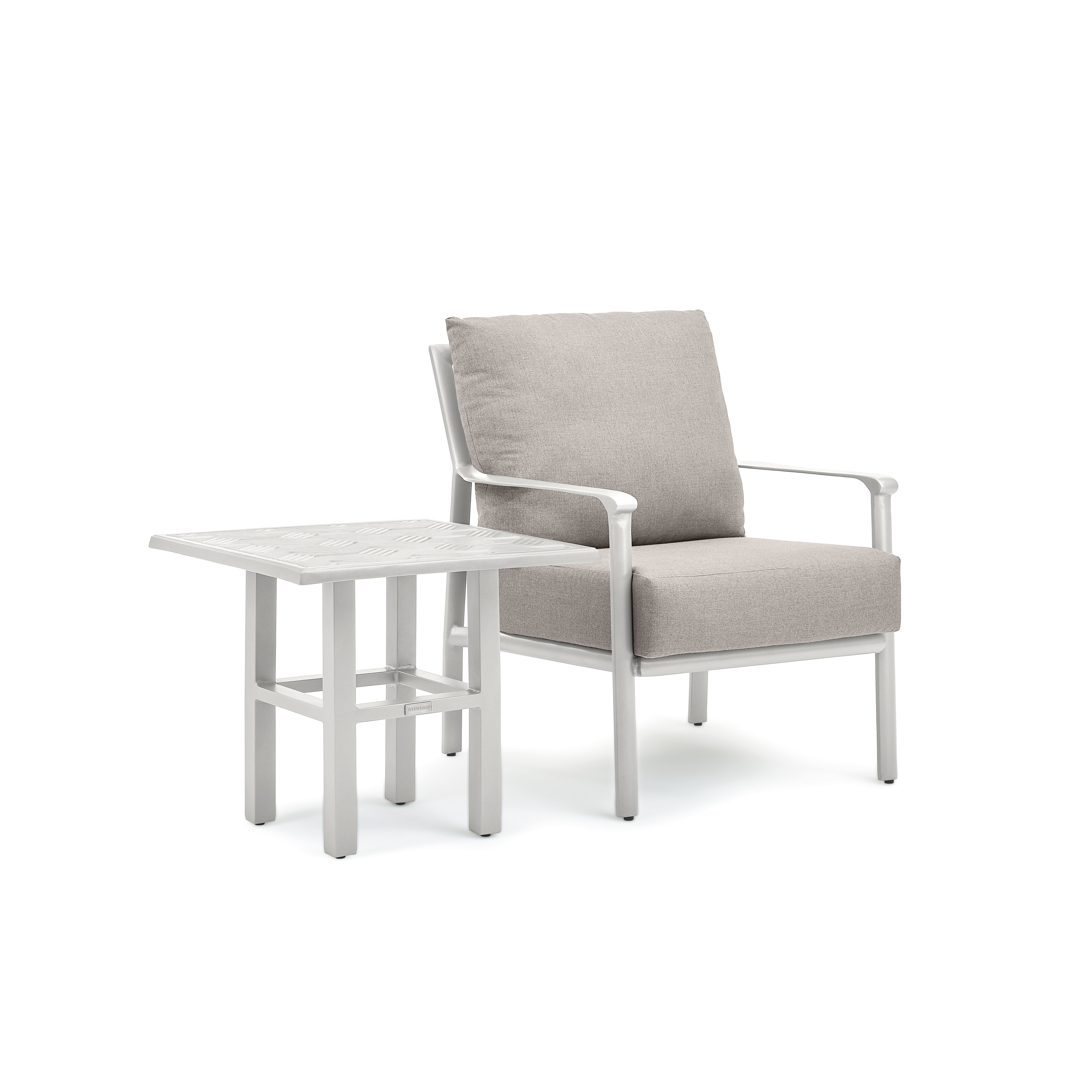 Aspen Cushion 2 Piece Seating Set With Lounge Chair and Merge Side Table