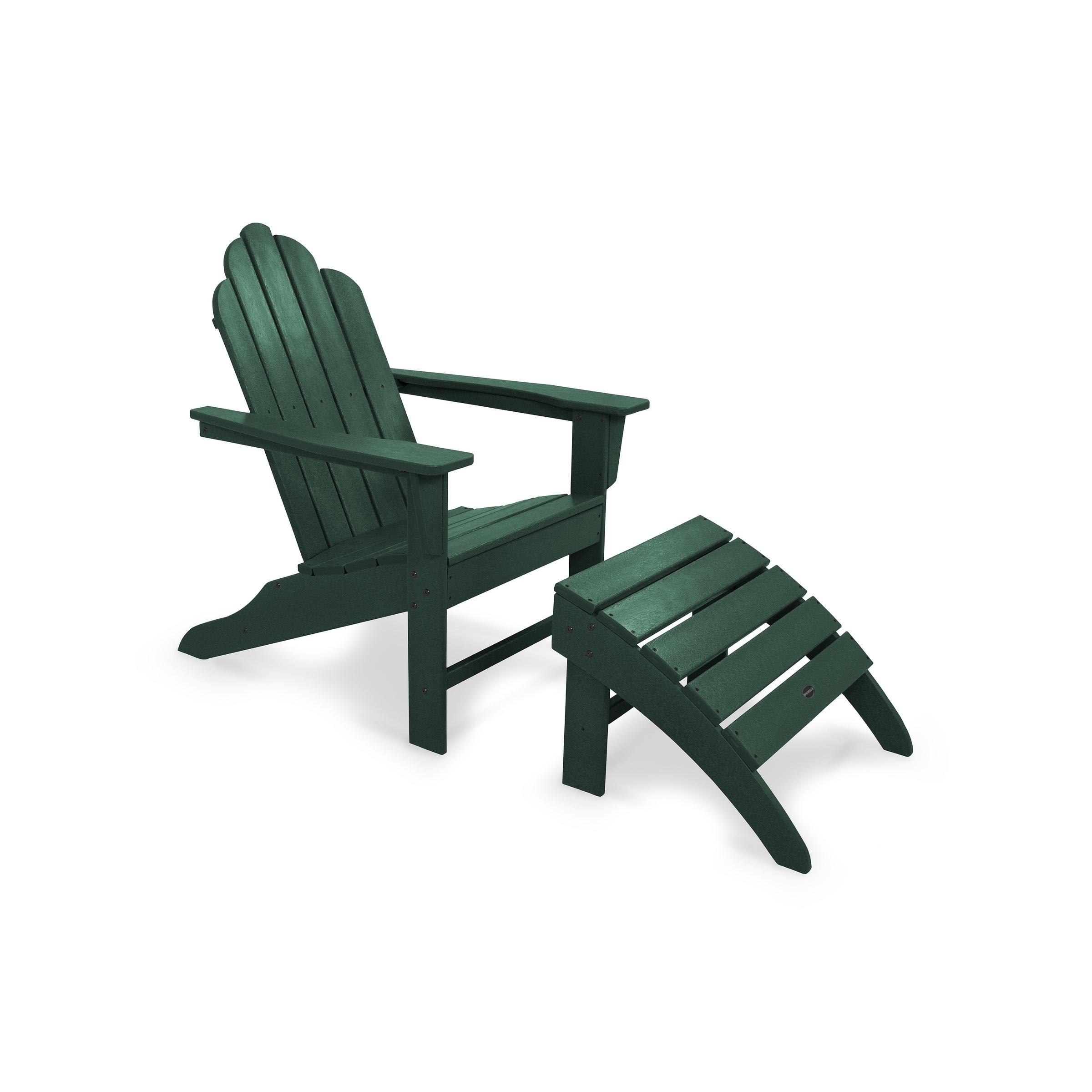Polywood Long Island Adirondack Chair 2-piece Set