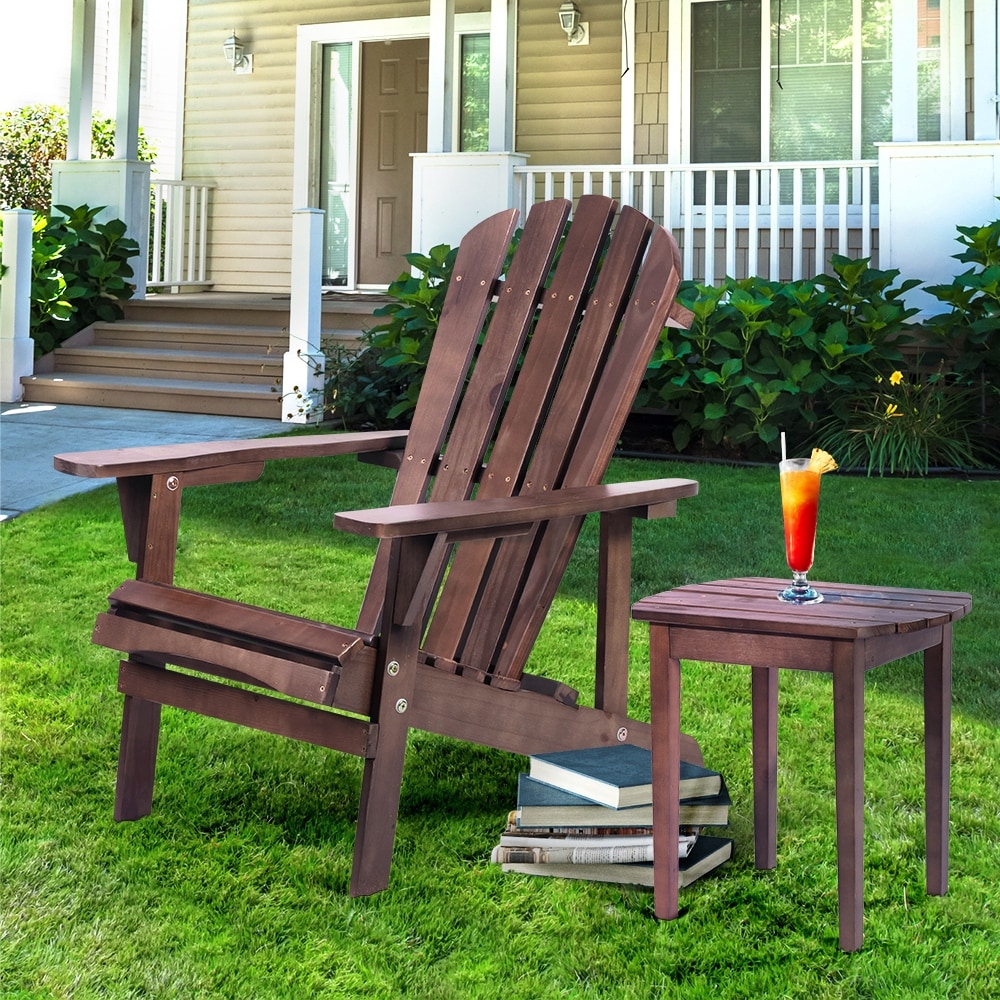 Adirondack Chair Solid Wood Outdoor Patio Furniture