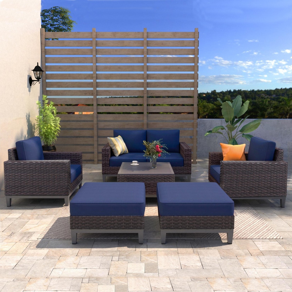 Catalina 7-piece Multiple Chairs Rattan Seating Collection
