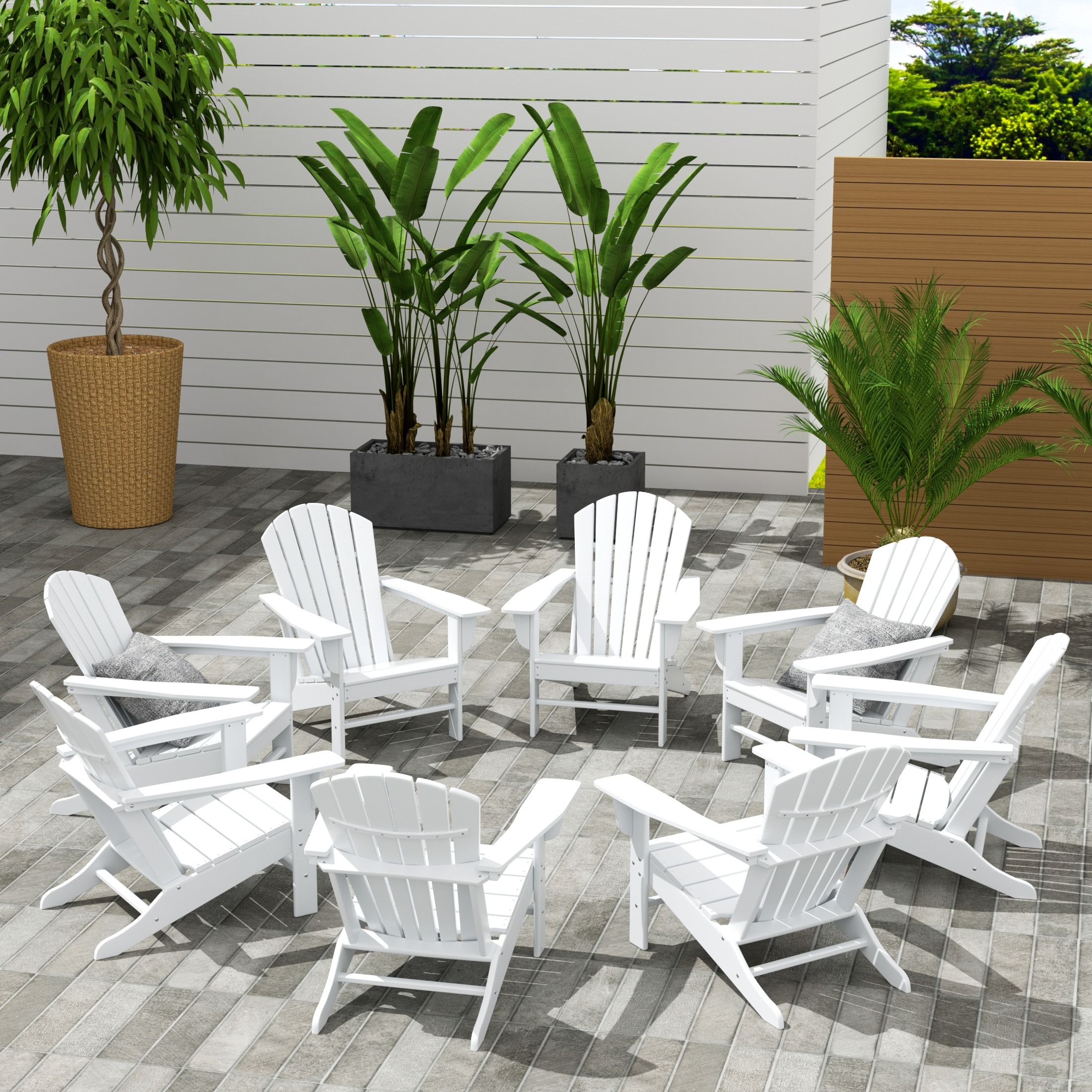 Polytrends Altura Outdoor Eco-friendly All Weather Poly Adirondack Chair (set Of 8)