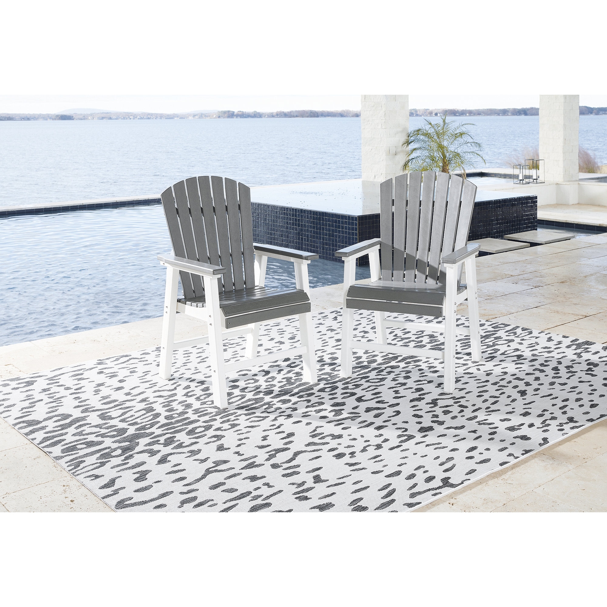 Signature Design By Ashley Transville Outdoor Poly All Weather Dining Arm Chair (set Of 2) - 26w X 27d X 41h