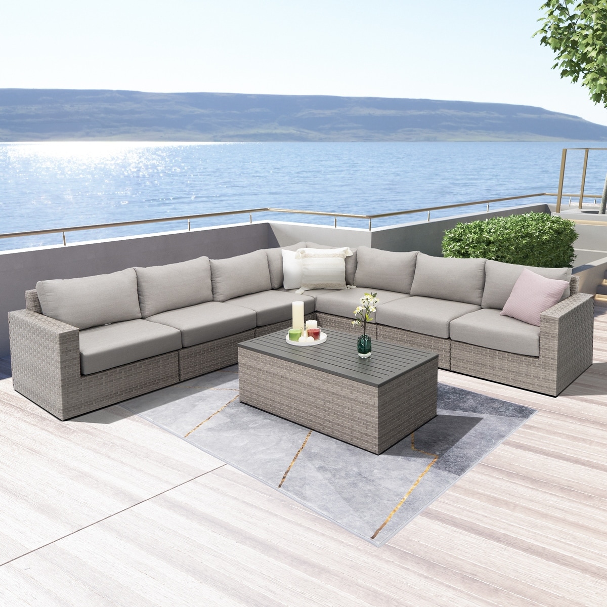 Avalon Bay 8-piece Deep Seating Sectional