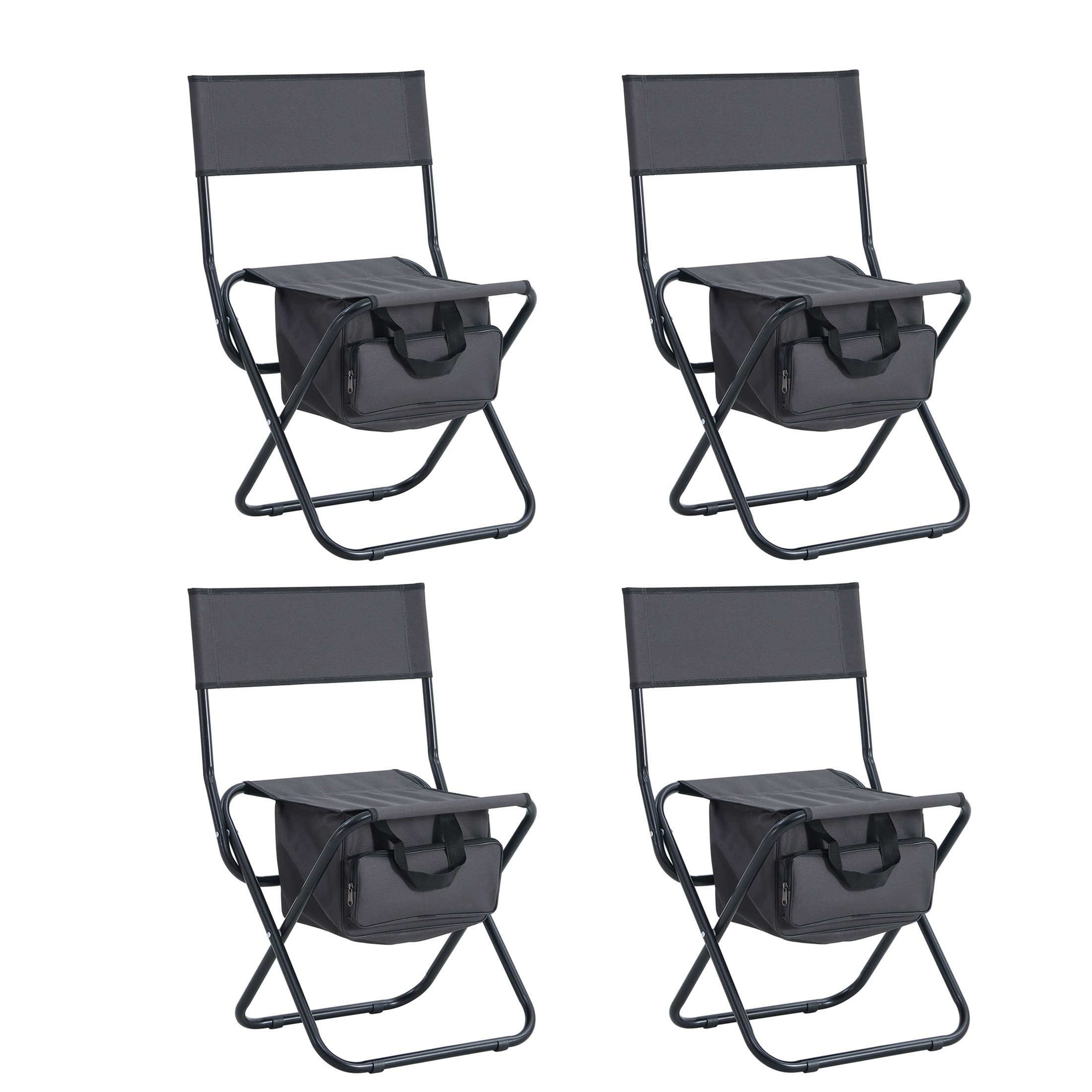 4-piece Folding Outdoor Chair With Storage Bag