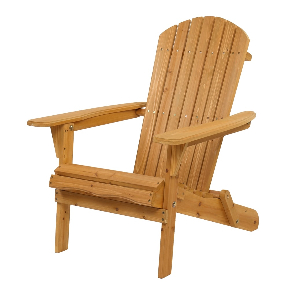 Folding Wooden Adirondack Lounger Chair