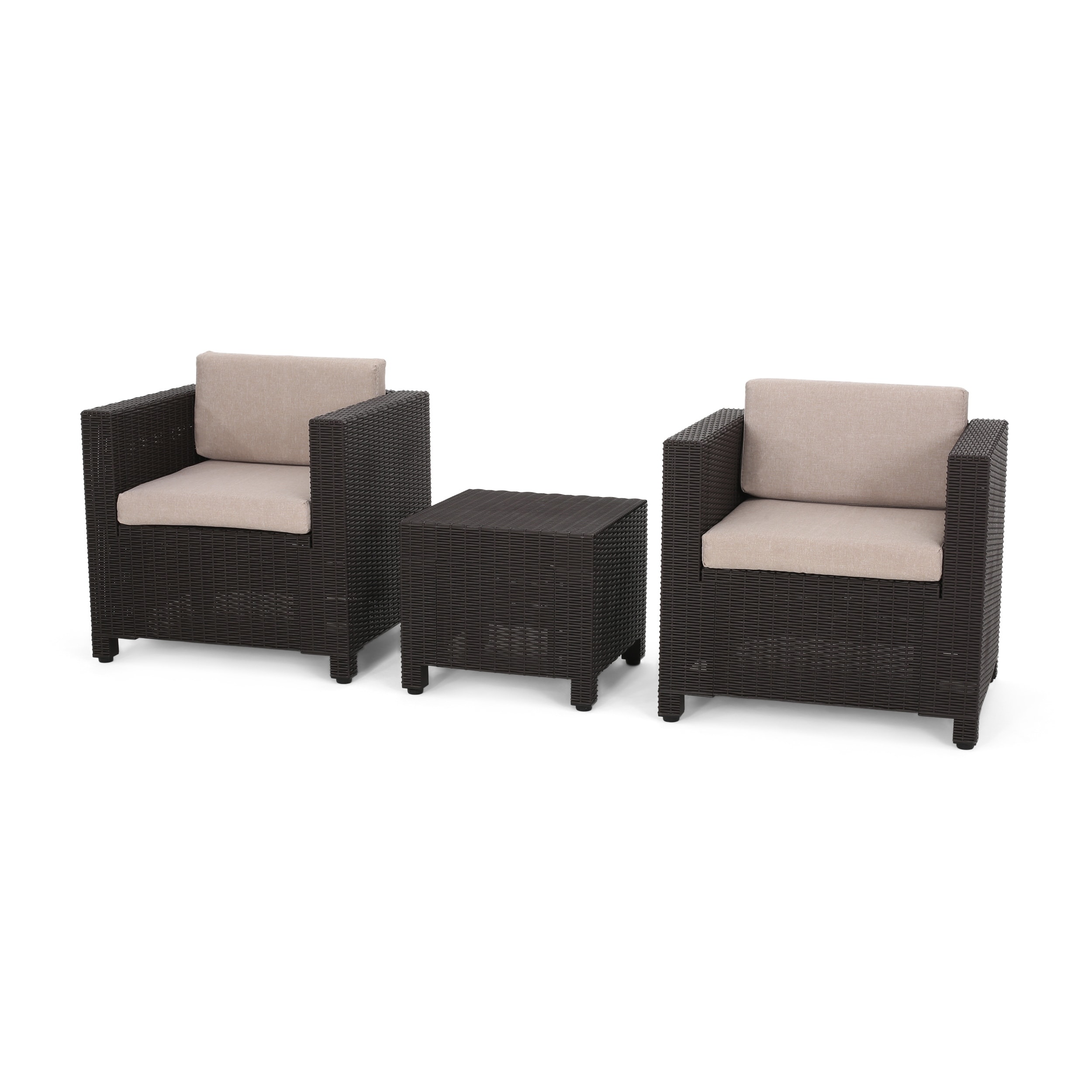 Waverly Outdoor 2 Seater Wicker Print Chat Set By Christopher Knight Home