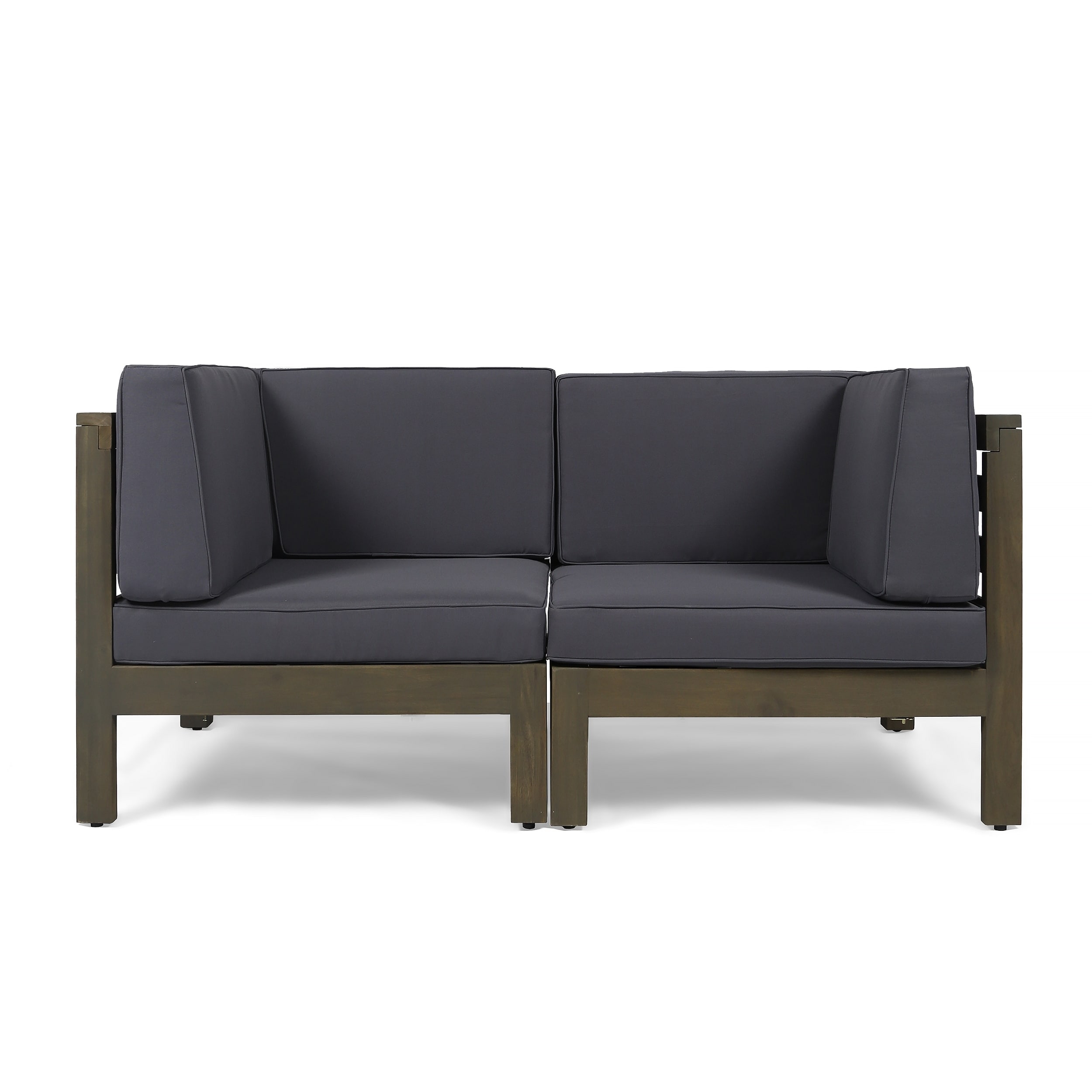 Oana Outdoor 2-seater Sectional Acacia Loveseat By Christopher Knight Home