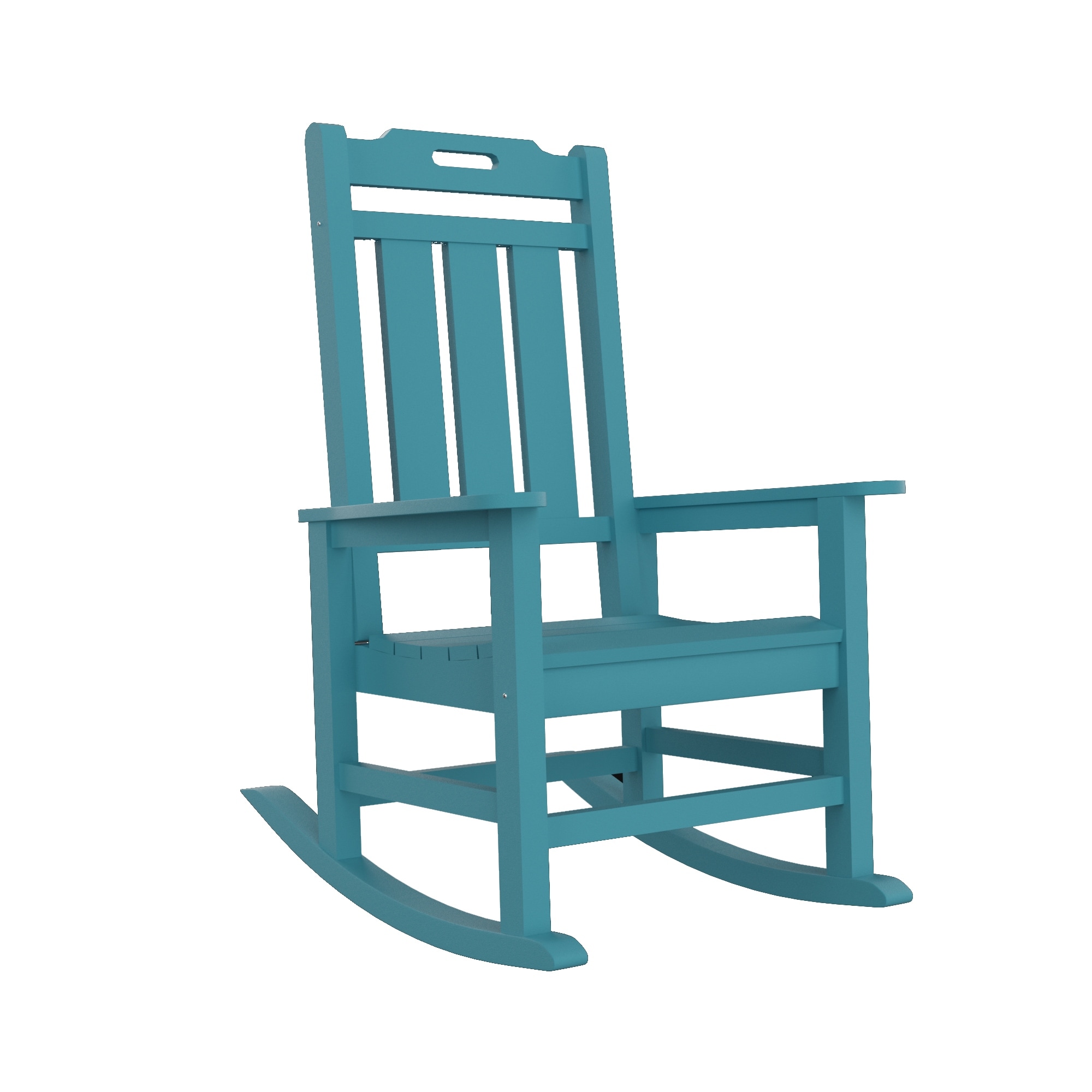 Outdoor Garden Adirondack Rocking Chair  Features A Tall Slanted Back Design  All-weather Waterproof.