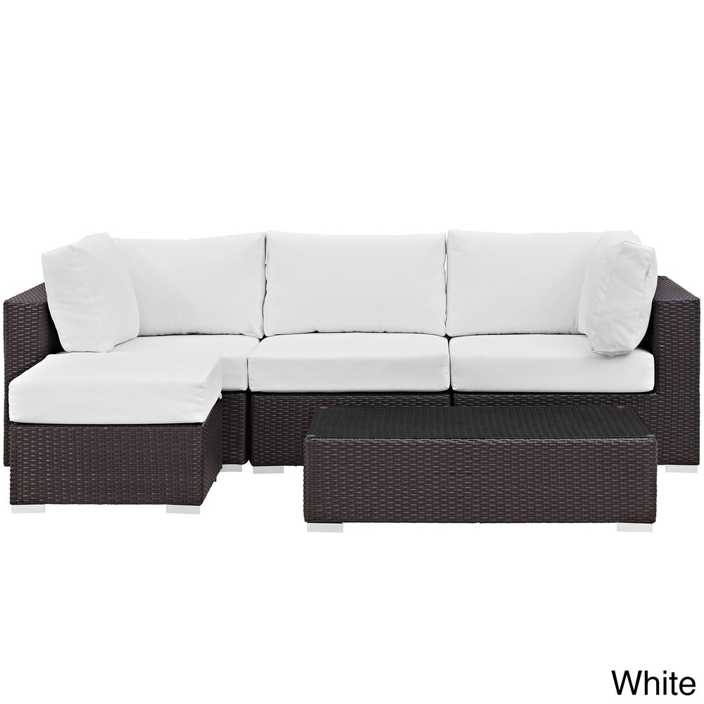 Bocabec 5-piece Outdoor Patio Sectional Set With Coffee Table And Ottoman By Havenside Home
