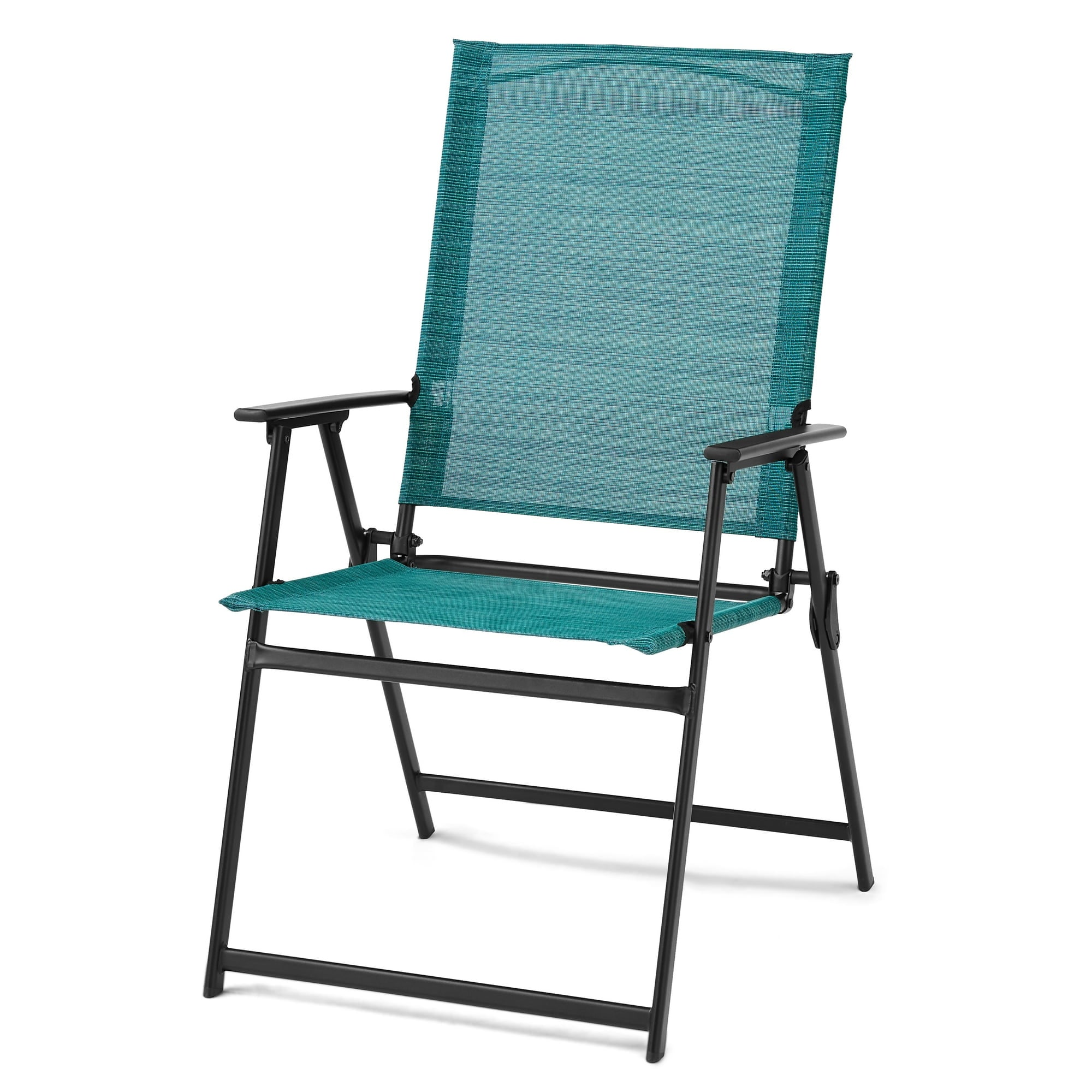 Square Set Of 2 Outdoor Patio Steel Sling Folding Chair