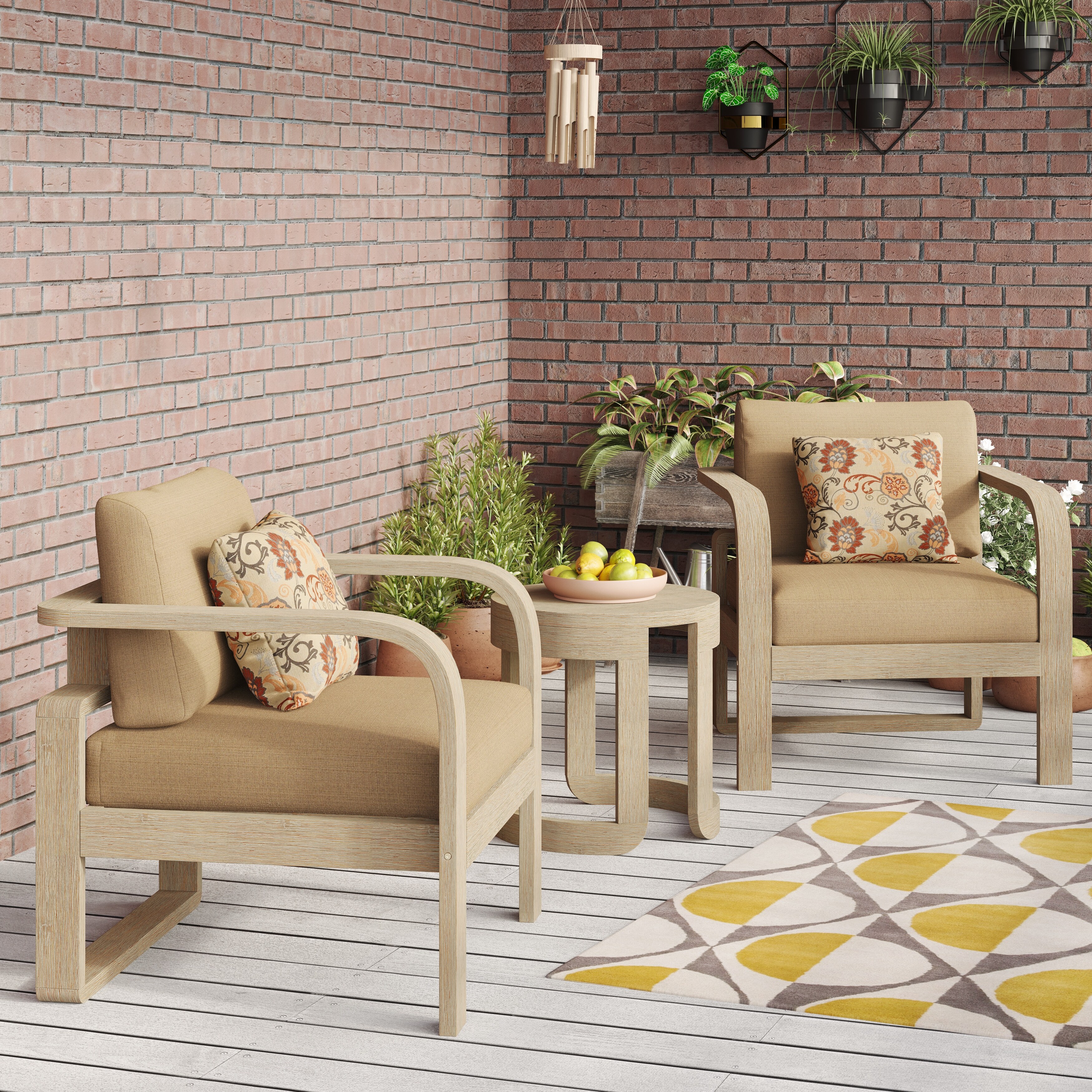 Corvus Annette 3-piece Sunbrella Outdoor Patio Furniture Set