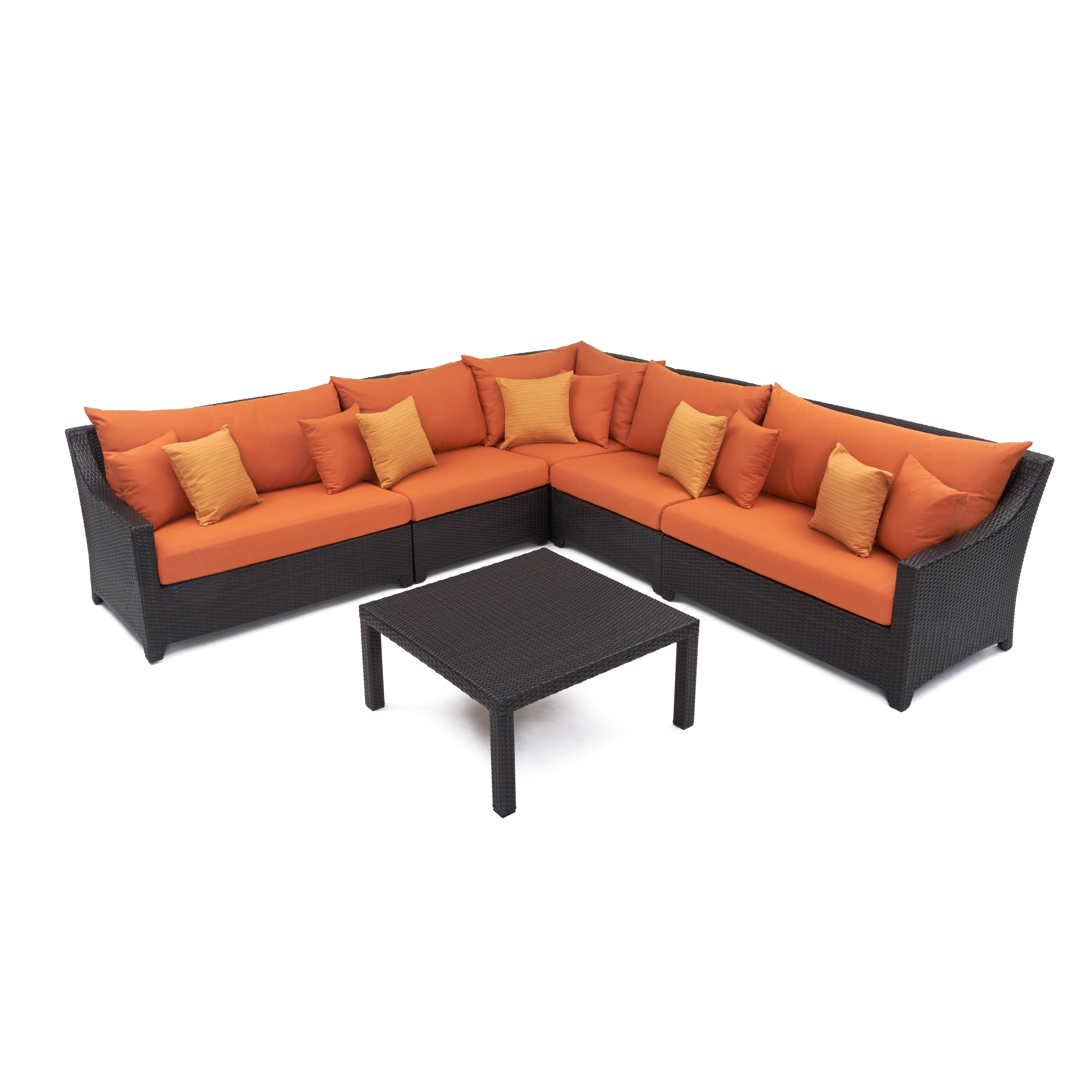 Rst Outdoor tikka 6-piece Corner Sectional Sofa And Coffee Table Patio Furniture Set