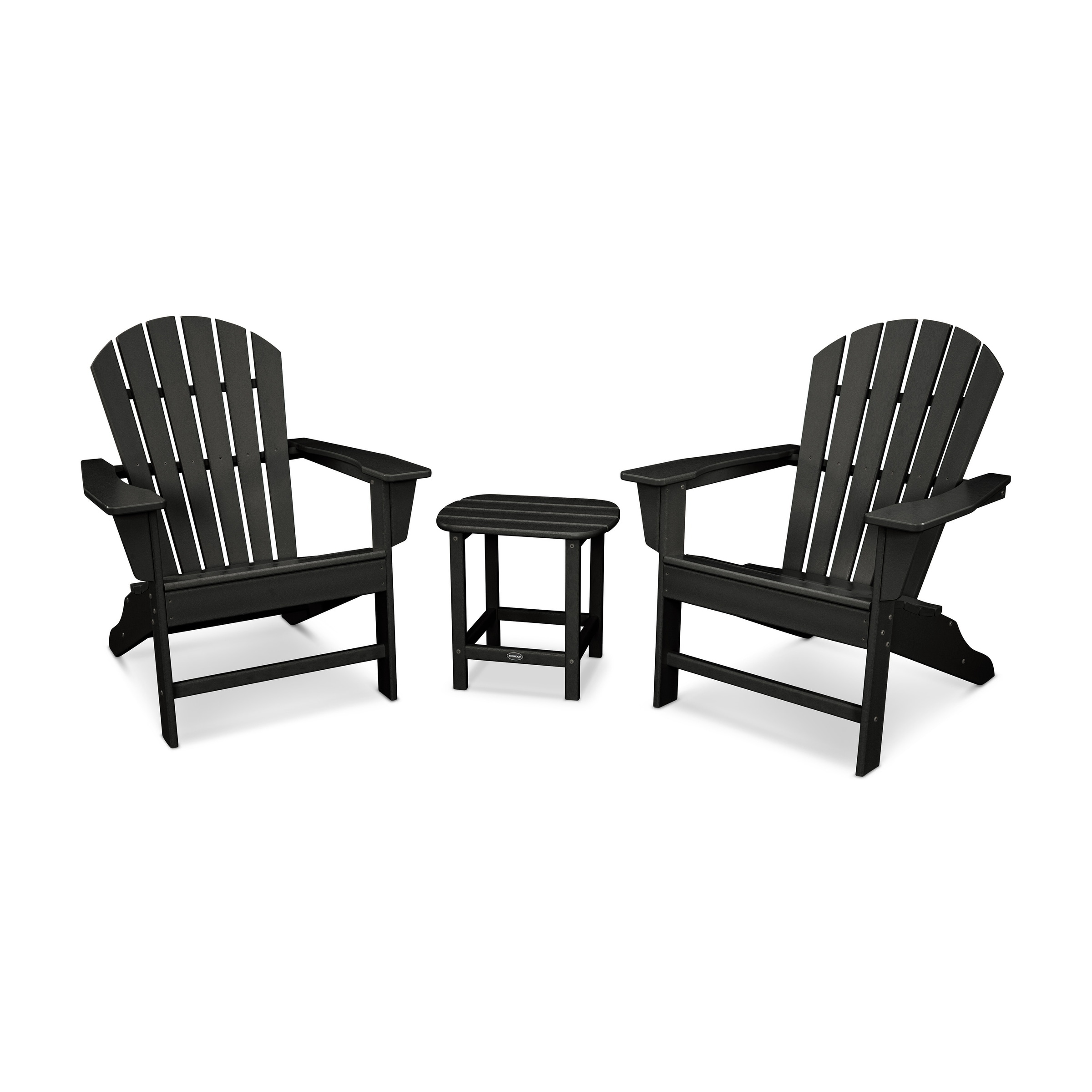 Polywood South Beach Adirondack Chair 3-piece Set