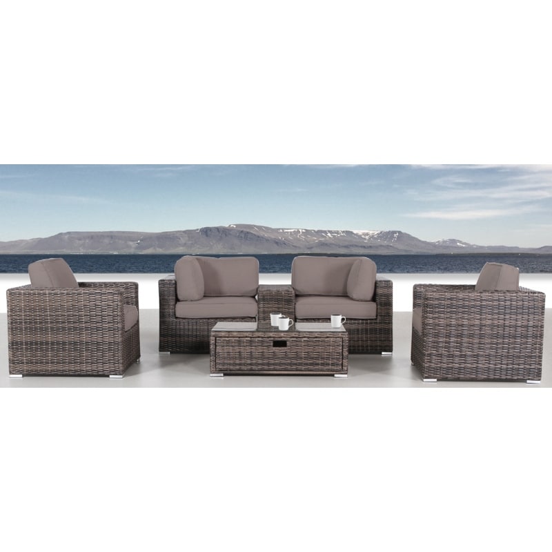 Lsi 6 Piece Sectional Seating Group With Cushions