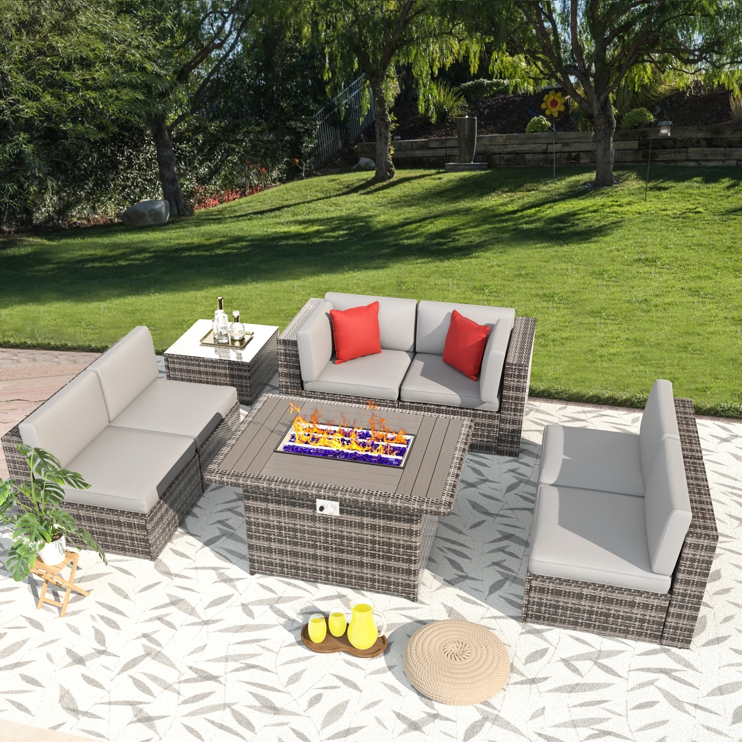 Patio Furniture Set Outdoor Conversation Set With Coffee Table