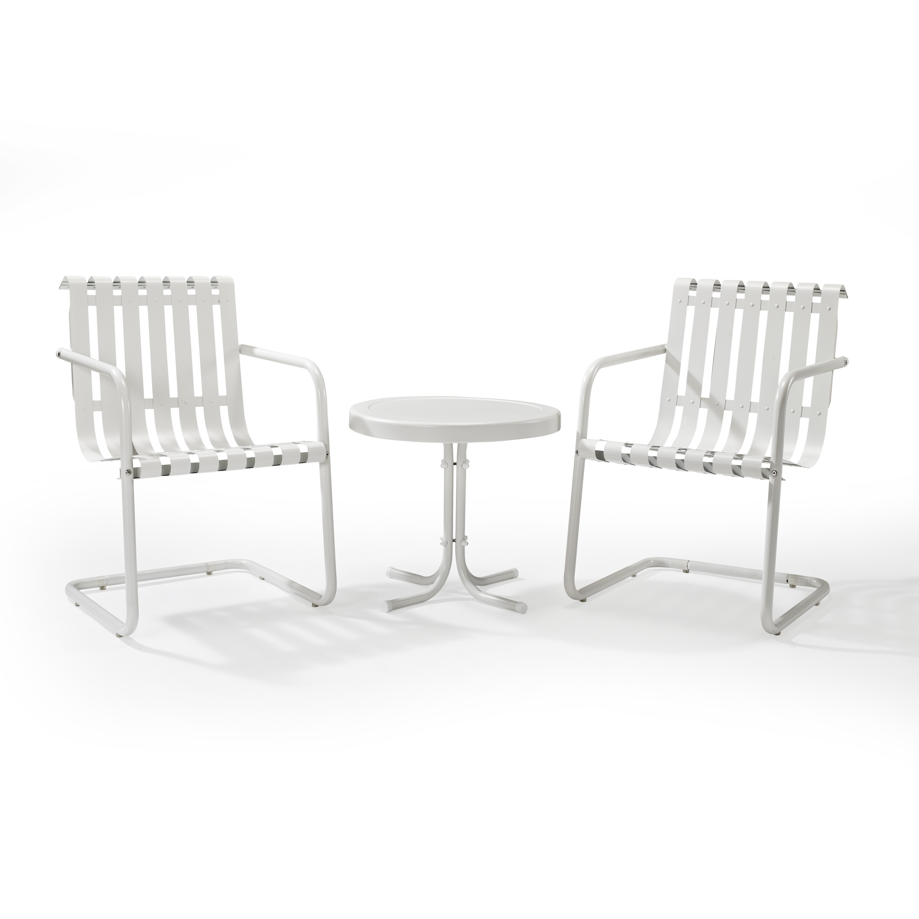 Gracie Alabaster White Metal 3-piece Outdoor Conversation Seating Set