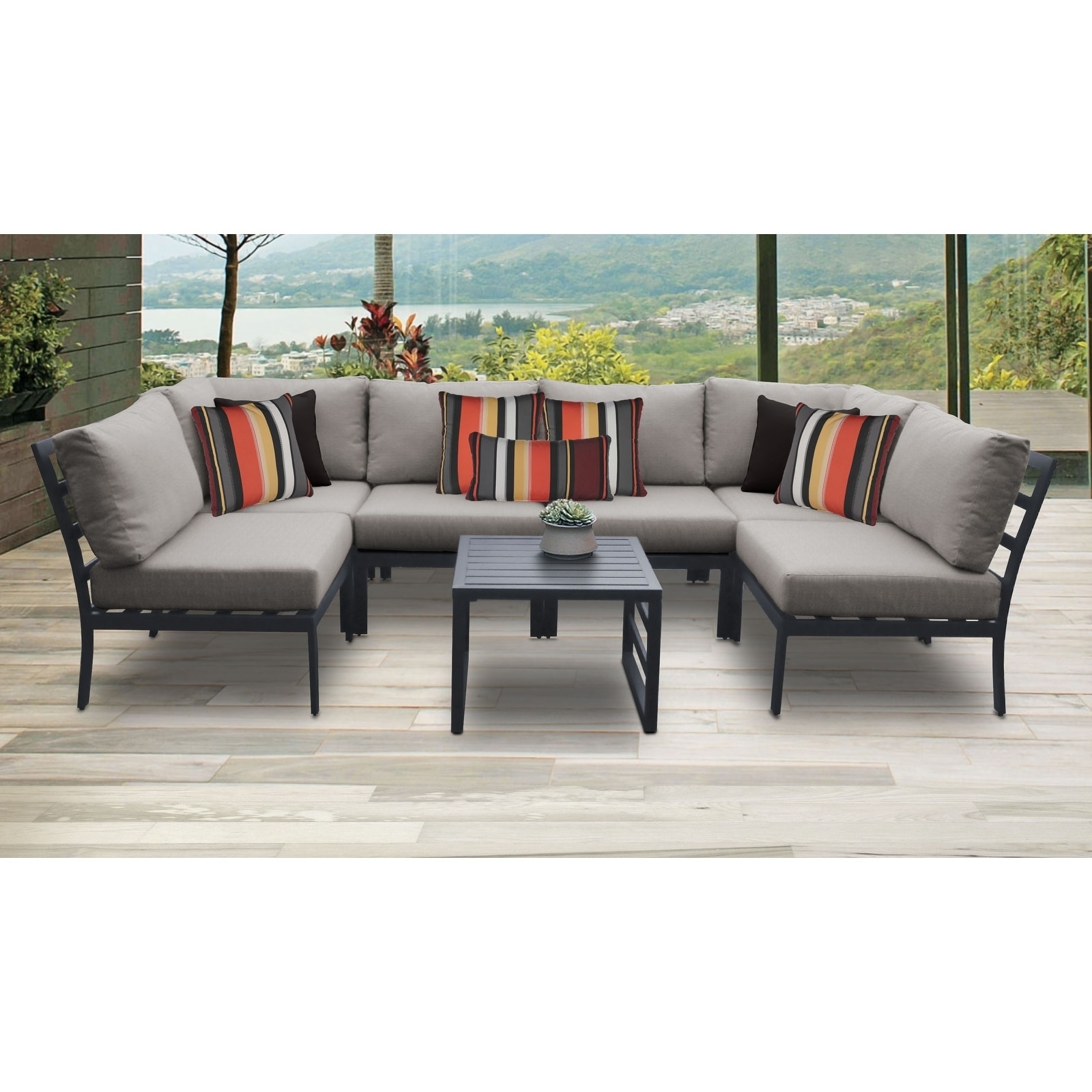 Lexington 7-piece Outdoor Aluminum Patio Furniture Set 07c
