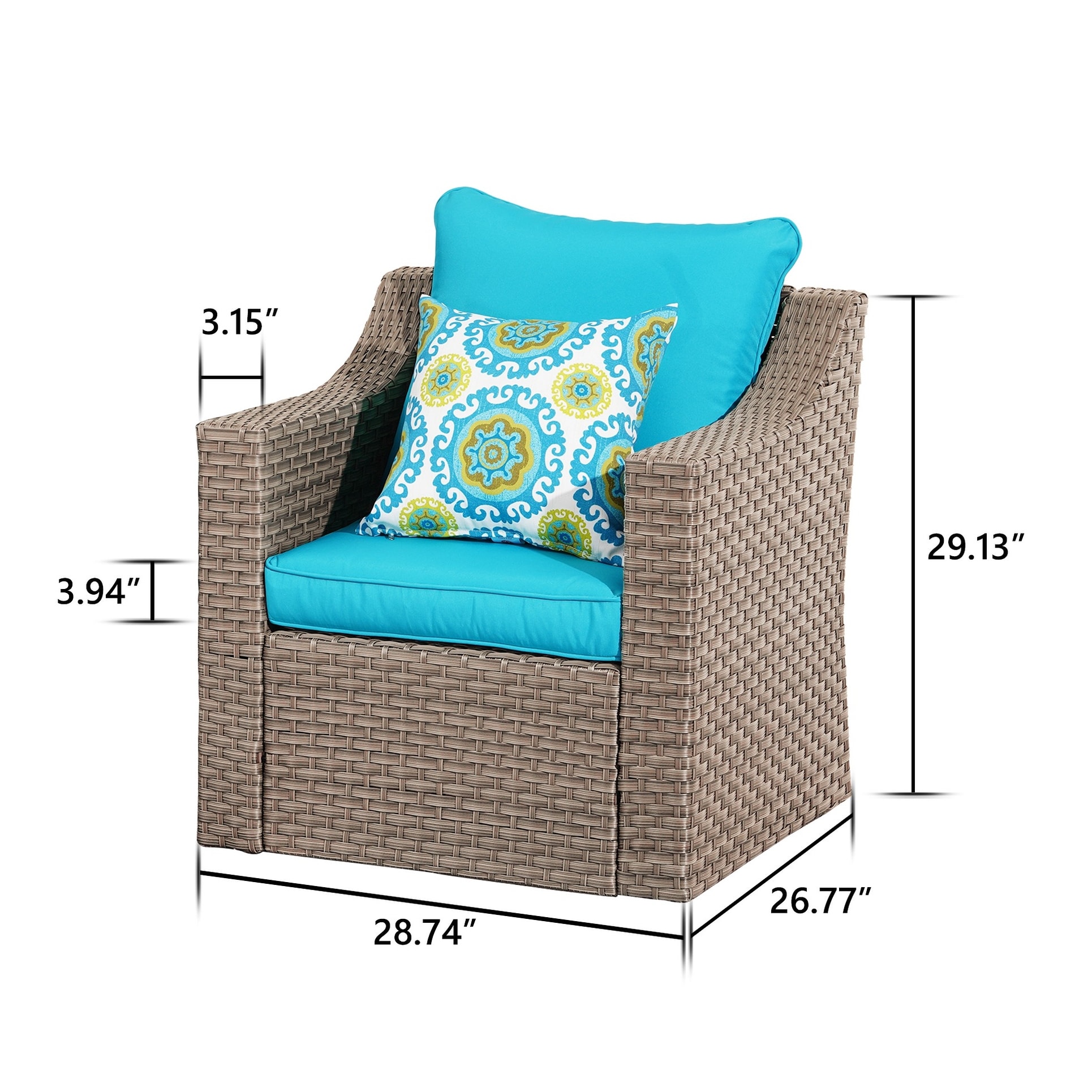 Wicker Outdoor Furniture - Two Single Chair - N/a