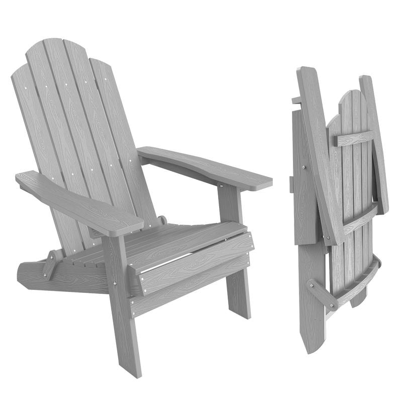 Winsoon All Weather Hips Outdoor Folding Adirondack Chair Outdoor Garden Patio Chair