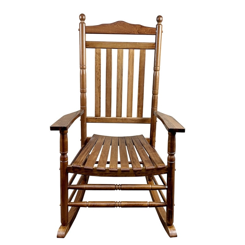 Patio Outdoor Oak Solid Wood Porch Adult Rocker Chair